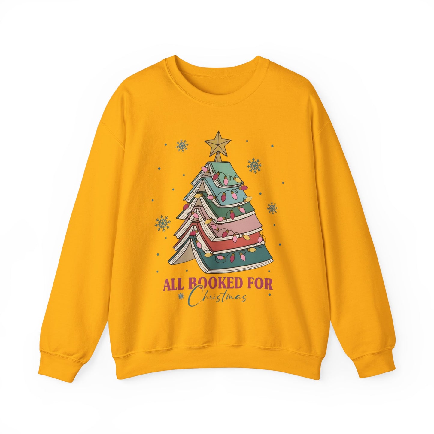 🎄📚 All Booked for Christmas Sweatshirt – Cozy Bookworm Holiday Vibes