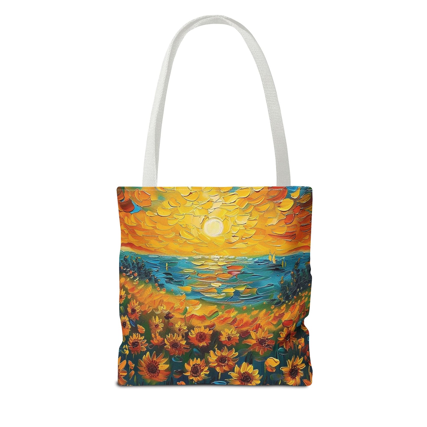 🌻 Girasoles al Atardecer – Bolso Tote Vibrante y Artístico 🌅