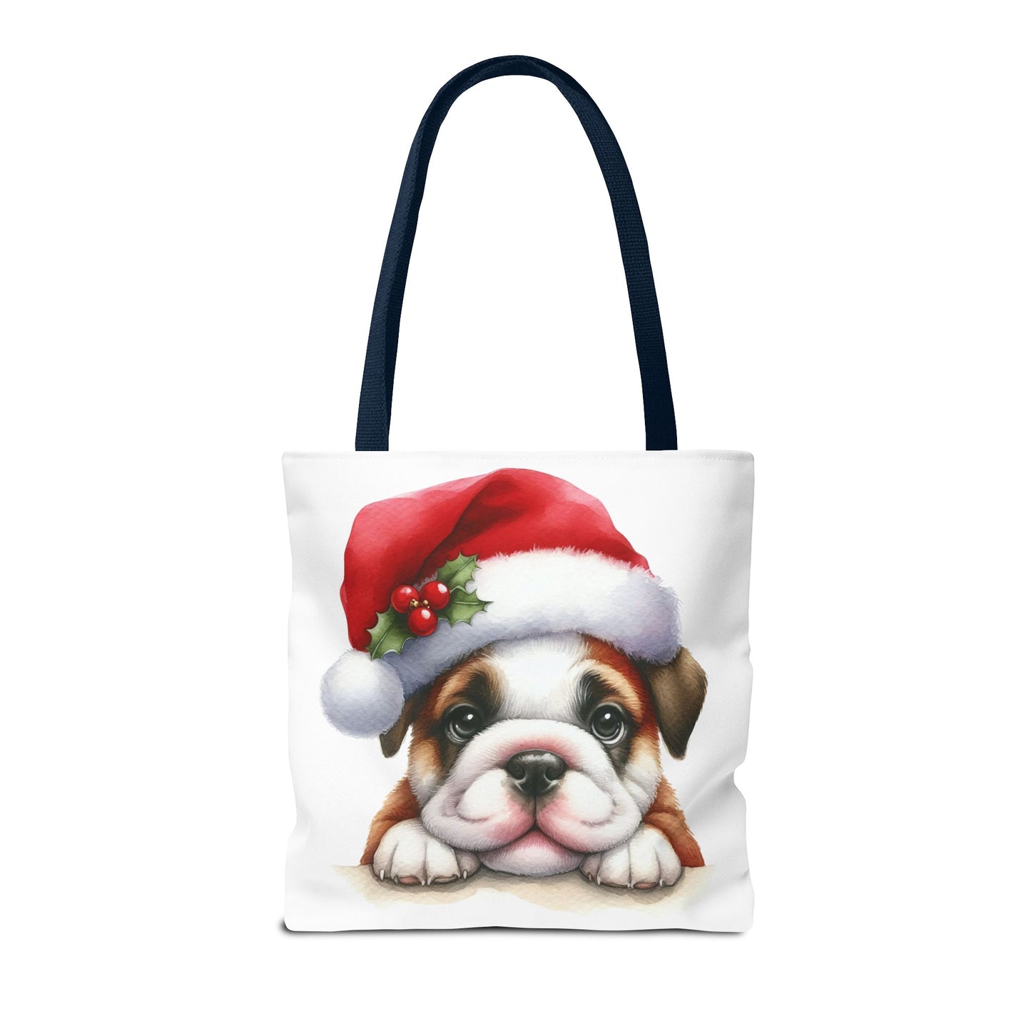 🐾 Bulldog Christmas Tote Bag – Santa Paws Cuteness You Can Carry 🎄
