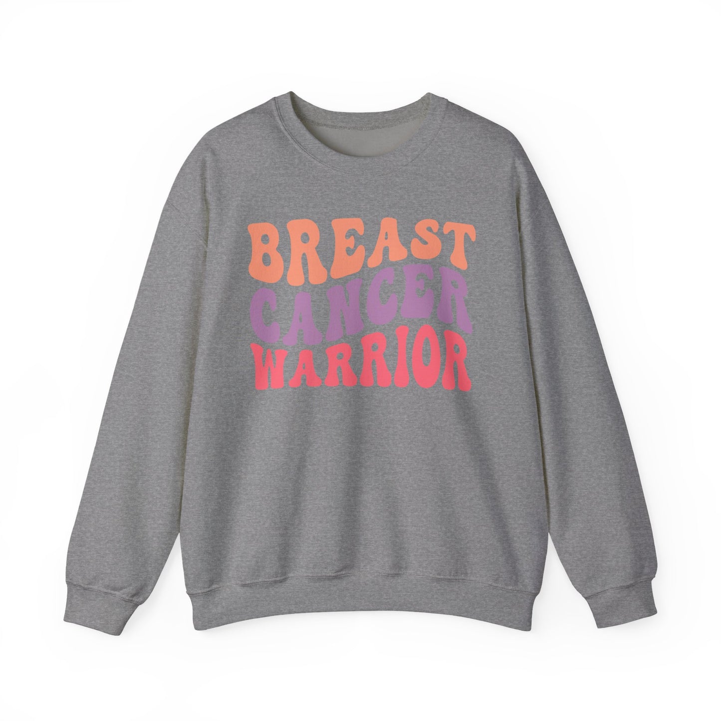 🌸✊ Breast Cancer Warrior Sweatshirt – Retro Awareness & Survivor Strength Crewneck