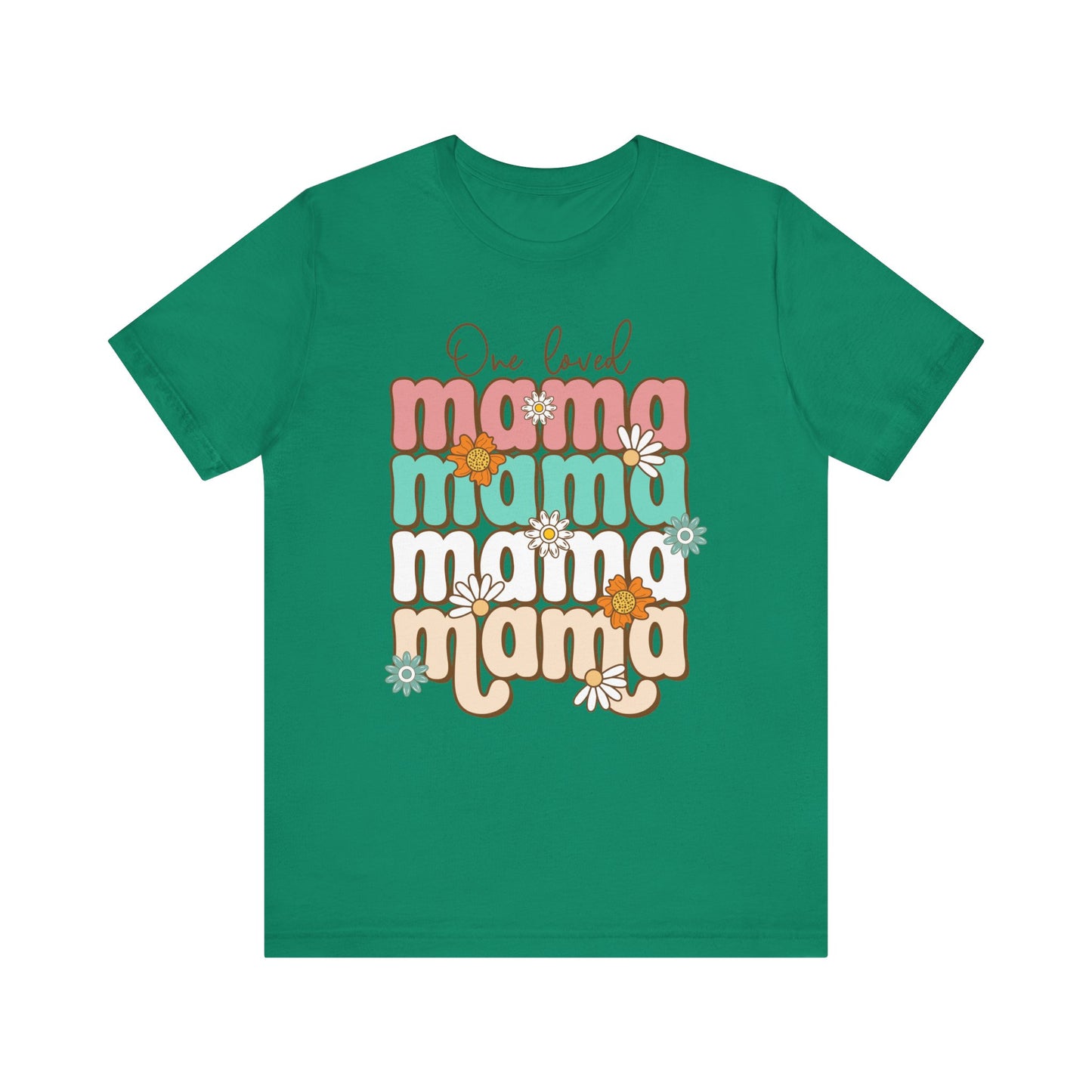 👕 Mama, Mama, Mama, Mama Boho-Style T-Shirt – Joyful Chaos of Motherhood 🌿