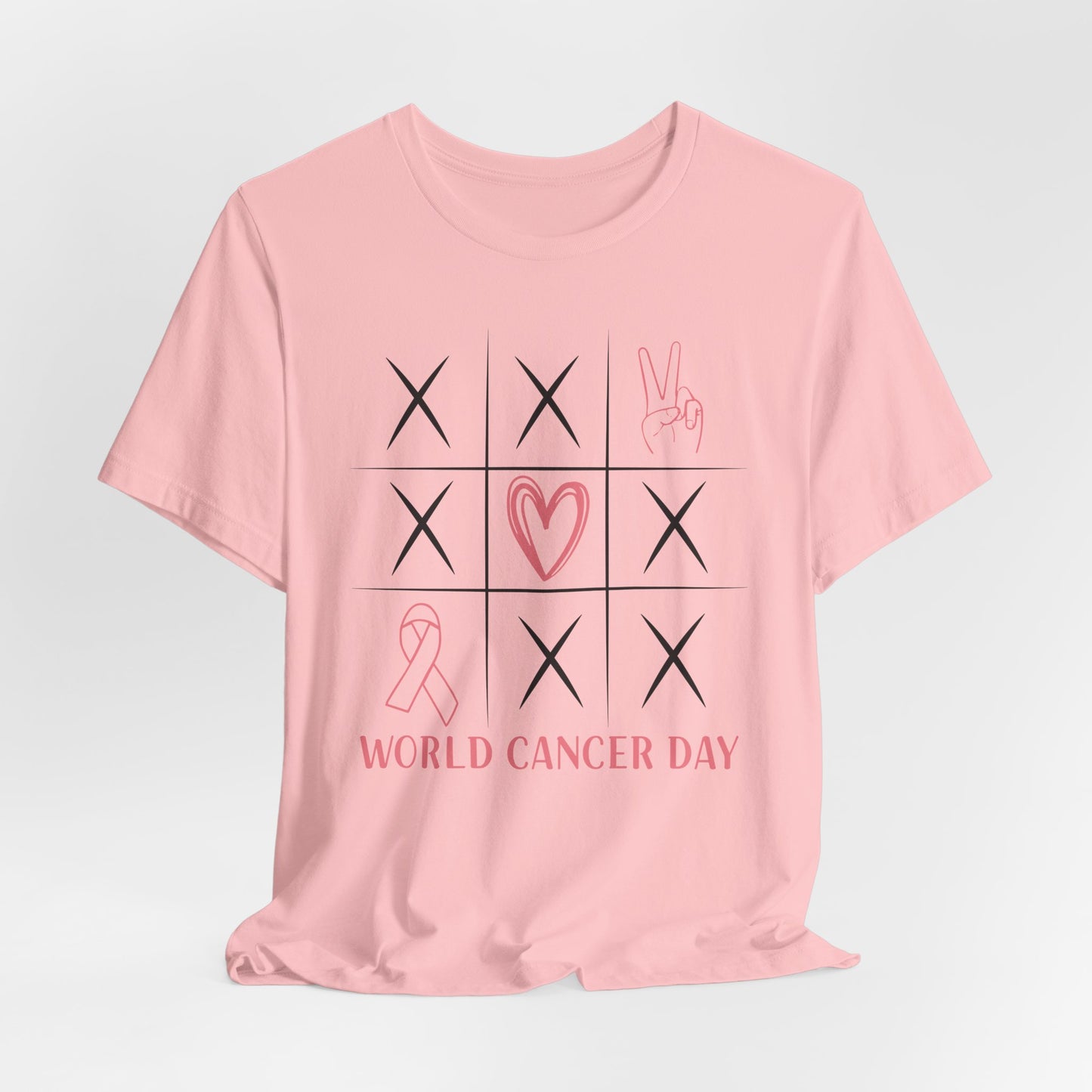 🎗️ World Cancer Day Awareness T-Shirt – Peace, Love & Hope 💕