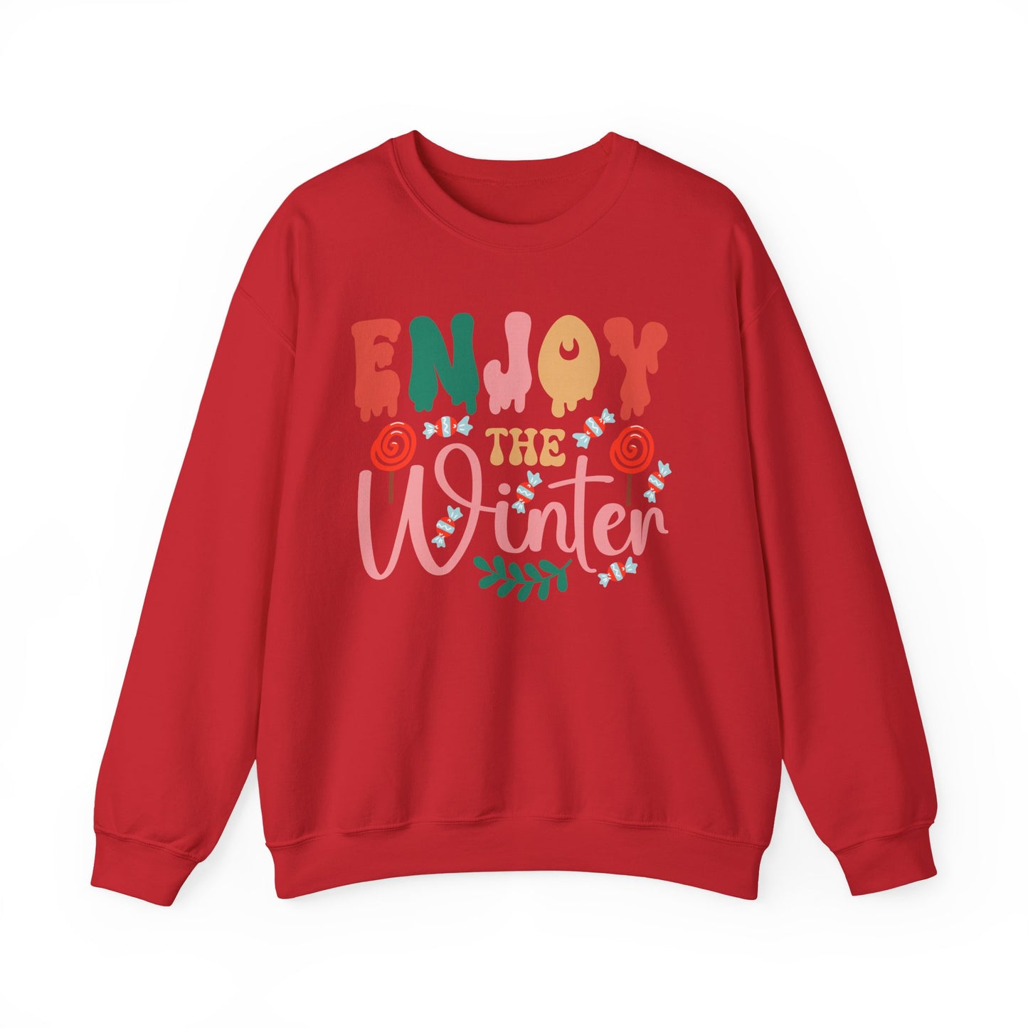 ❄️☕ Enjoy the Winter Sweatshirt – Cozy Snowflake & Cocoa Season Vibes 🧣✨