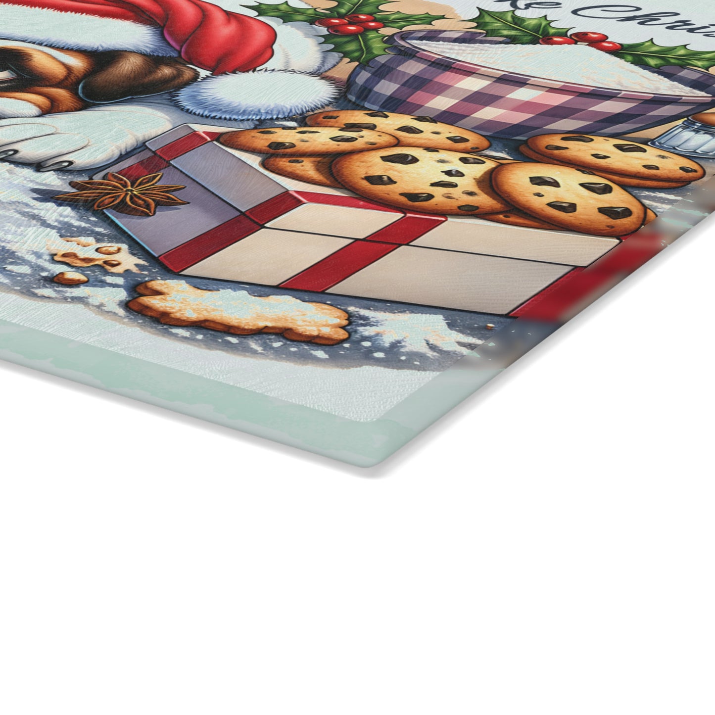 🐶🎄 “It’s Beginning to Smell a Lot Like Christmas” Bulldog Cutting Board – Festive Kitchen Cheer