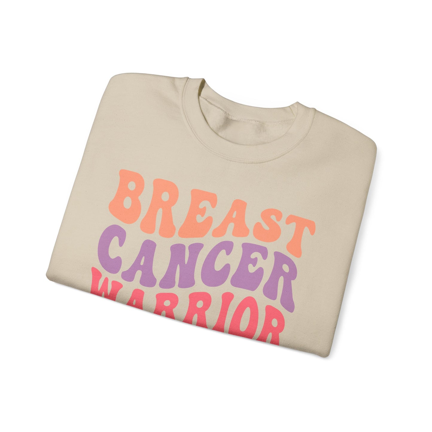 🌸✊ Breast Cancer Warrior Sweatshirt – Retro Awareness & Survivor Strength Crewneck