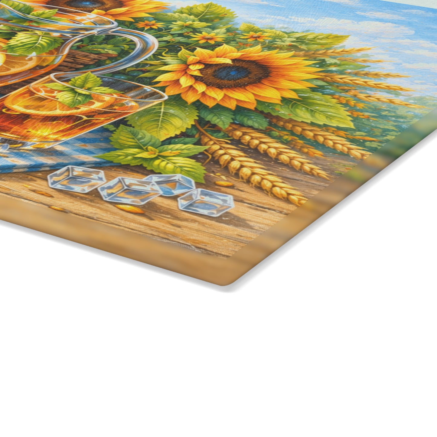Sunflower Iced Tea Cutting Board – Sweet Summer Sips and Kitchen Charm