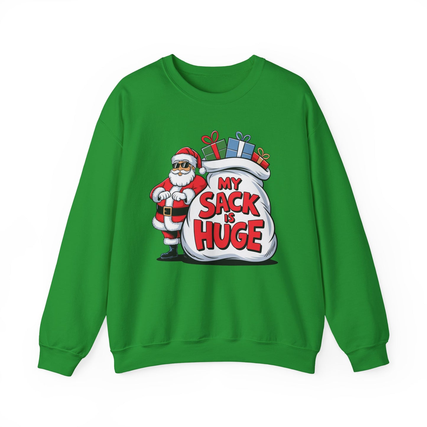 🎅😂 My Sack Is Huge Sweatshirt – Funny Santa Christmas Pullover for Men
