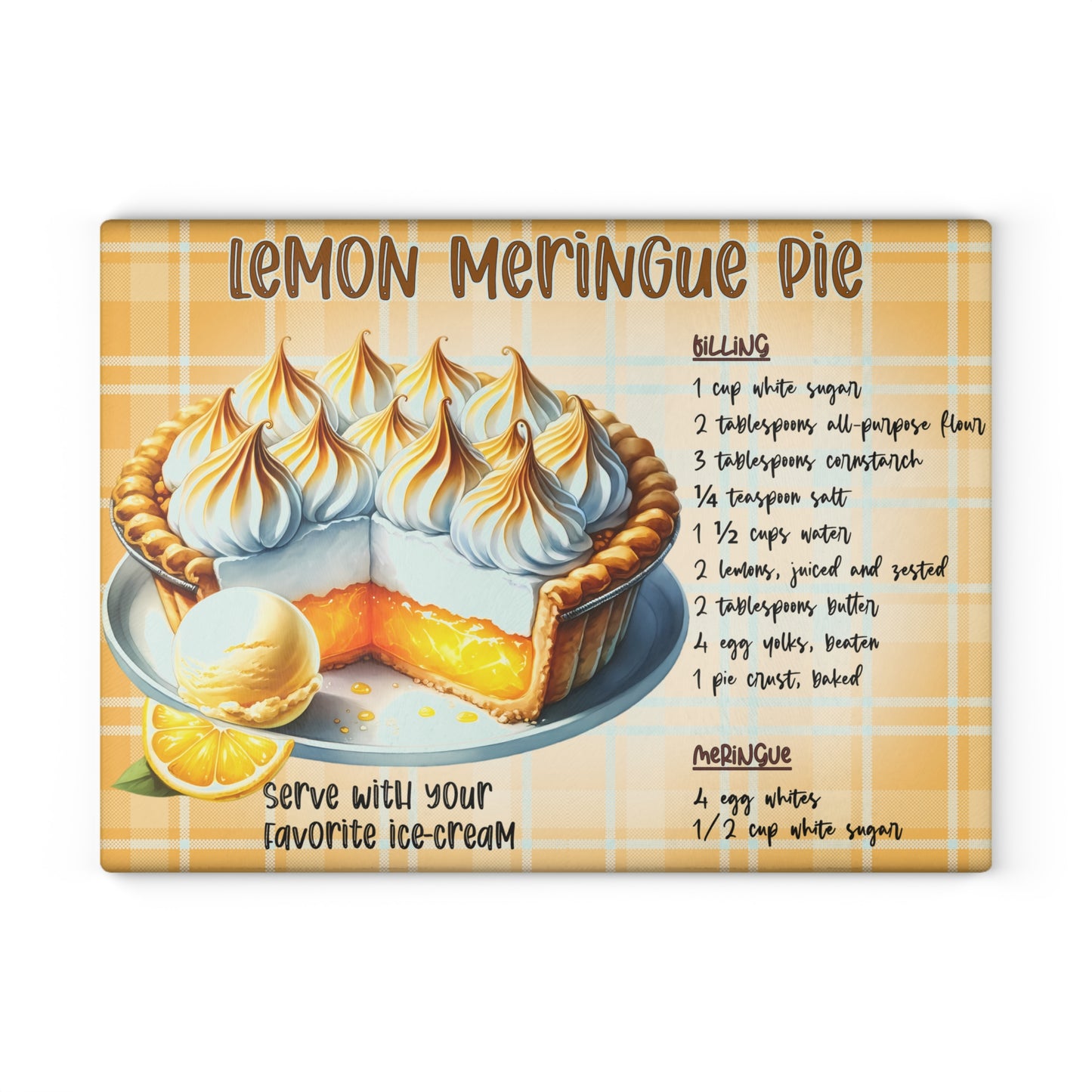 Tabla de cortar para preparar tarta de merengue de limón: la dulce nostalgia se une al encanto culinario