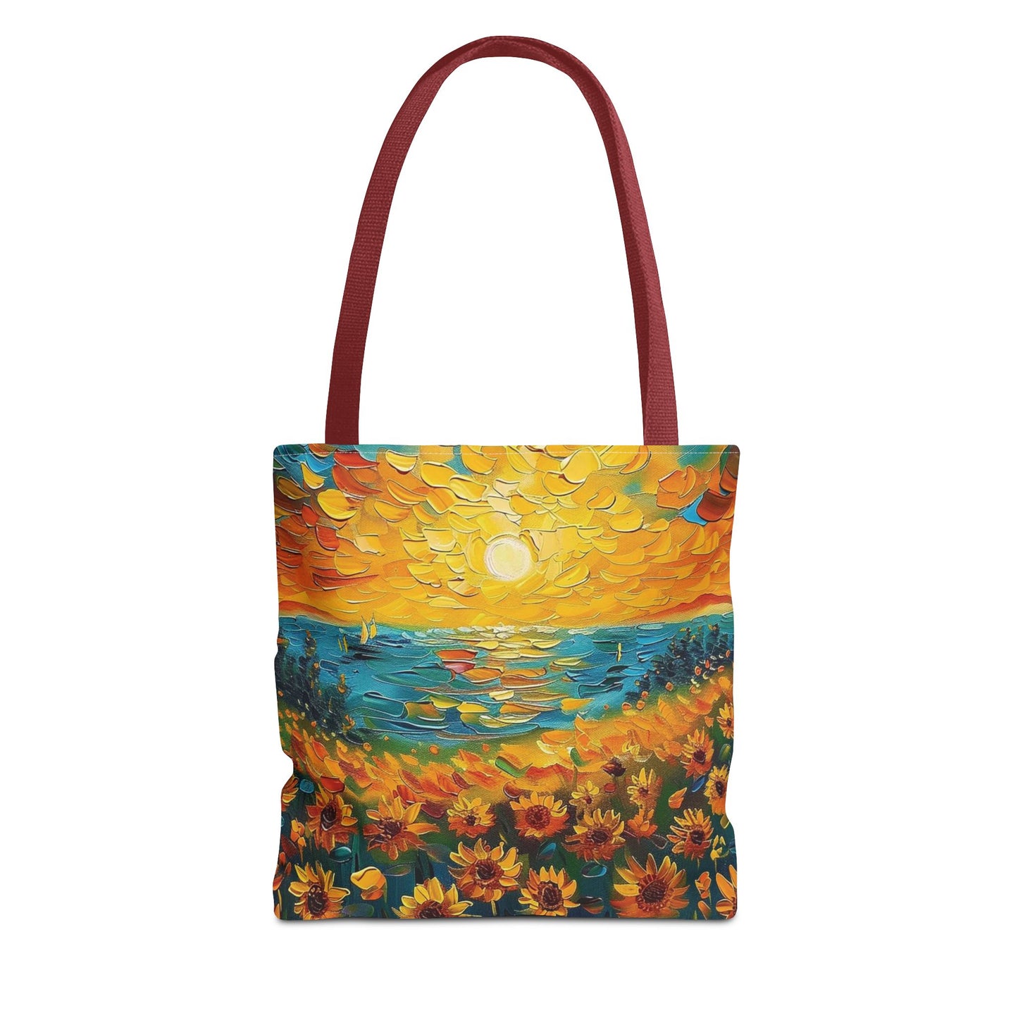 🌻 Girasoles al Atardecer – Bolso Tote Vibrante y Artístico 🌅
