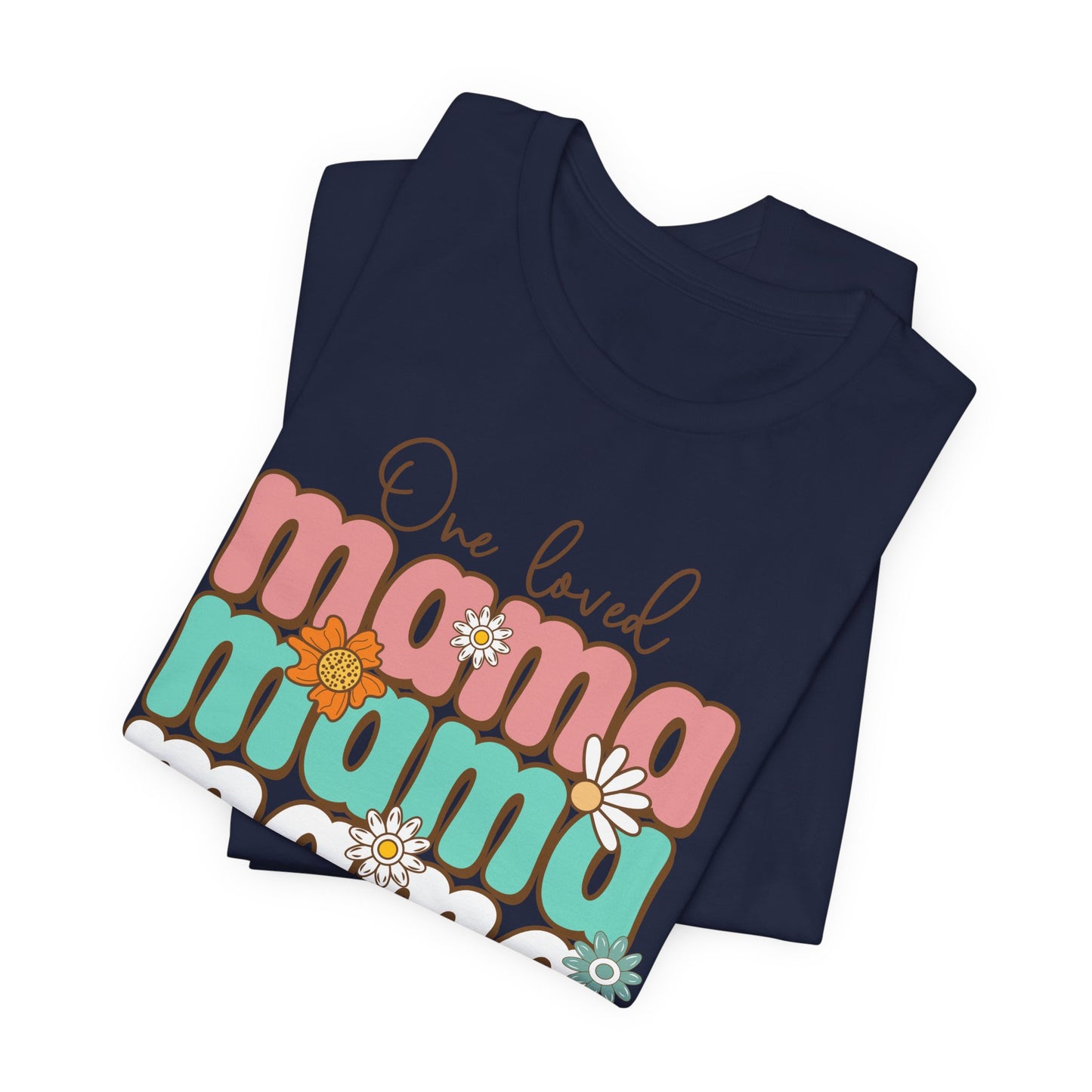 👕 Mama, Mama, Mama, Mama Boho-Style T-Shirt – Joyful Chaos of Motherhood 🌿