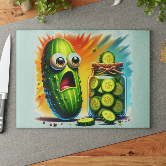 🥒😂 Funny Pickle Cutting Board – Colorful Kitchen Humor for Your Home
