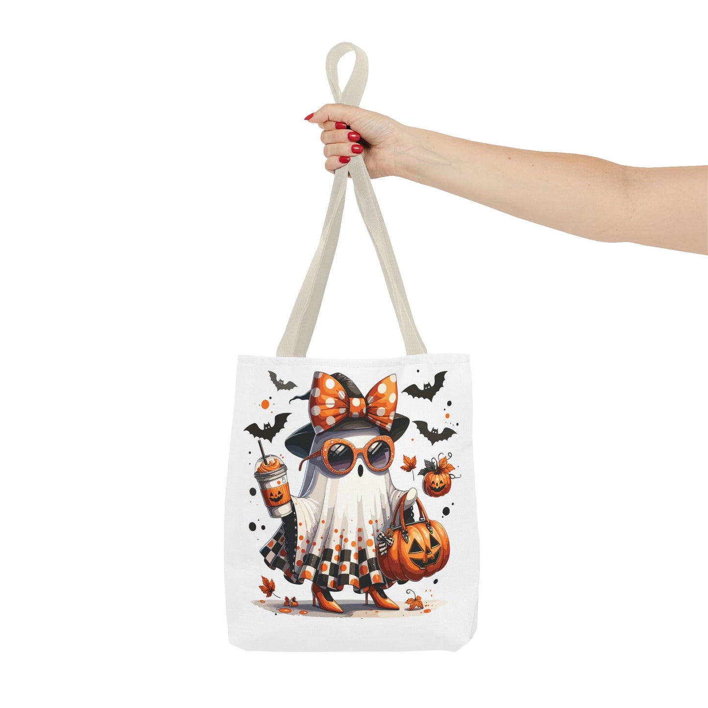 🧡 Chic Ghost Halloween Tote Bag – Sassy, Stylish & Spook-tacular 👻🎃