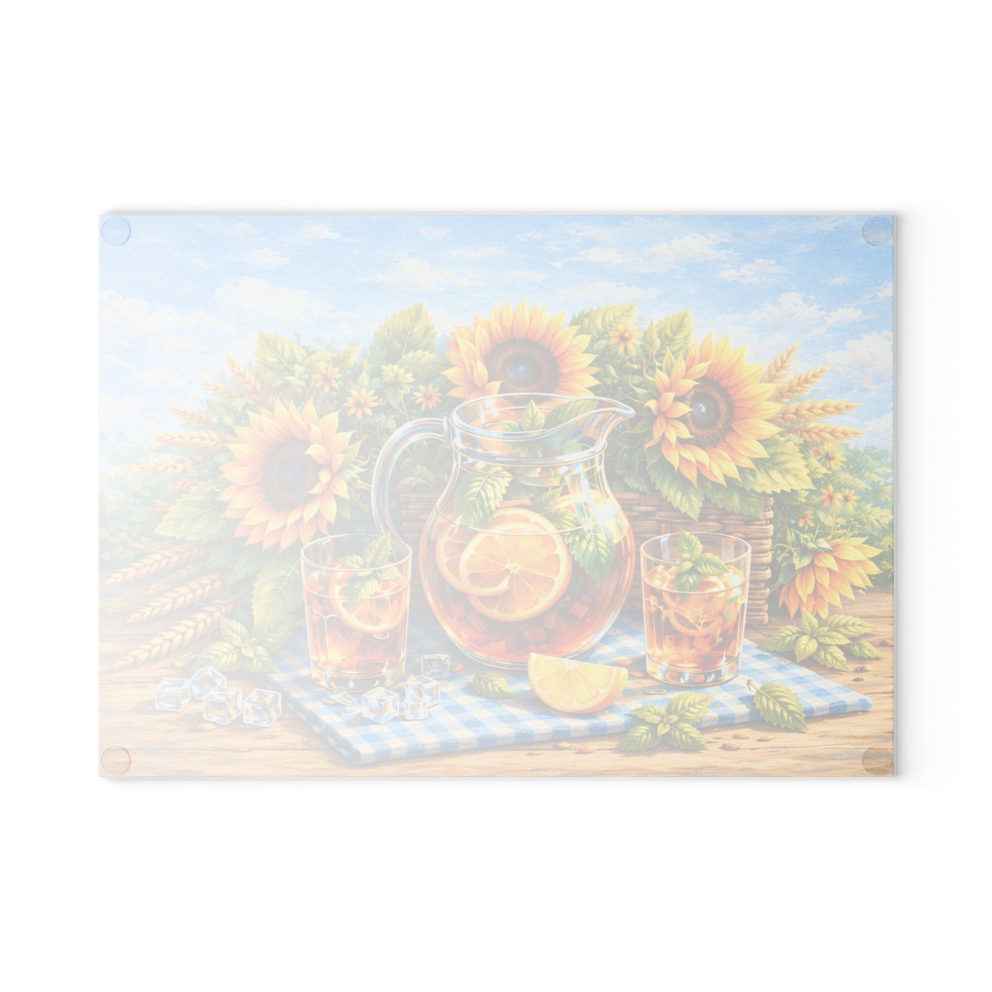 Sunflower Iced Tea Cutting Board – Sweet Summer Sips and Kitchen Charm