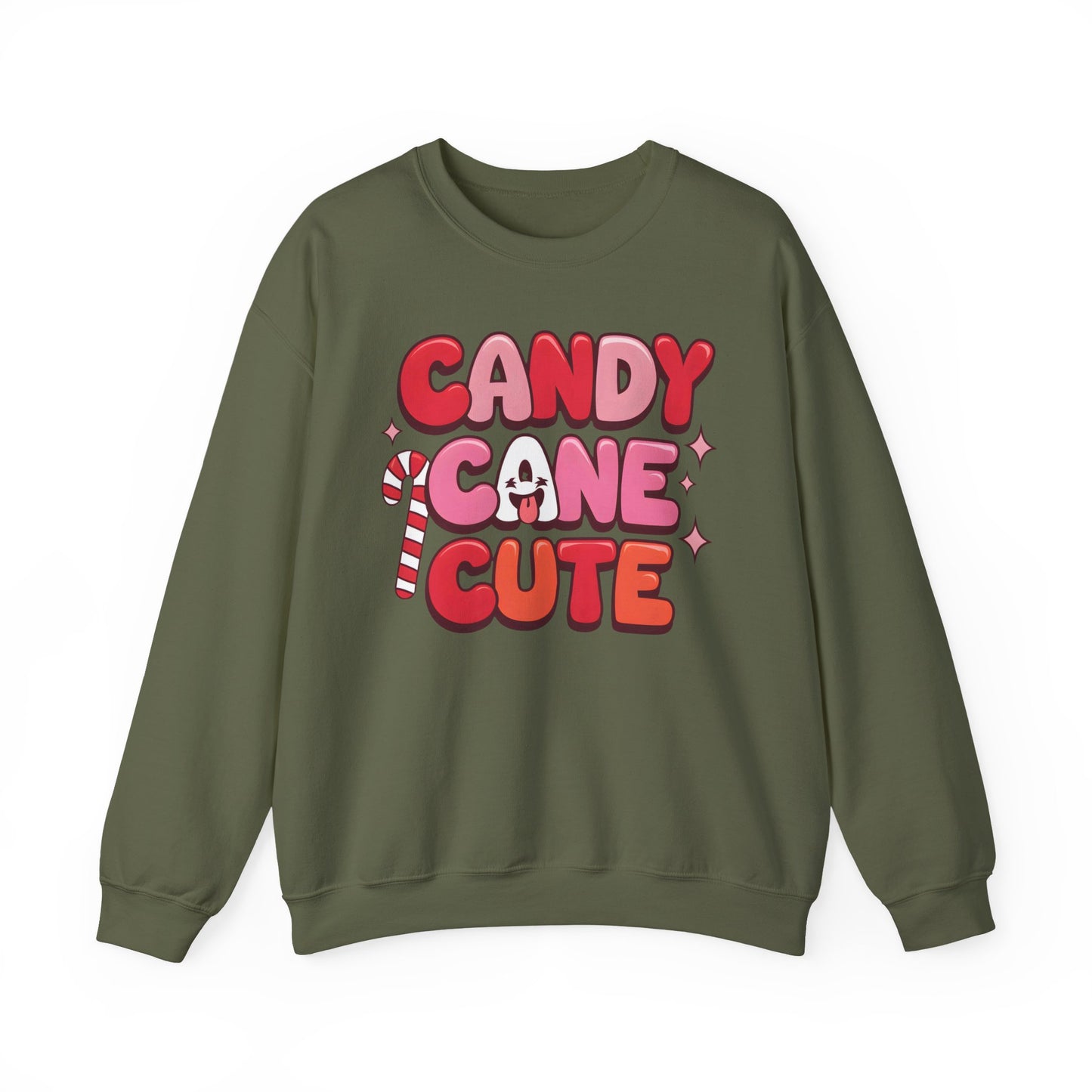 🎀🍭 Candy Cane Cute Women’s Christmas Sweatshirt – Soft, Cozy & Playful Holiday Style