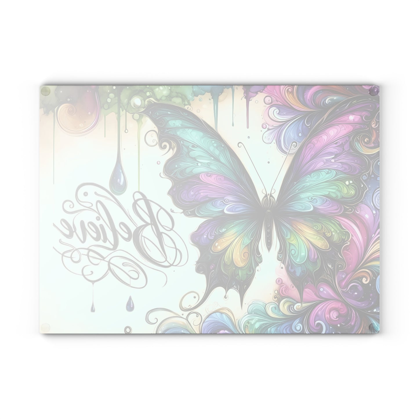 Tabla de cortar con mariposas, arte con mariposas, decoración inspiradora, regalo de aliento, regalo para amantes de la jardinería, tabla caprichosa, regalo de cocina