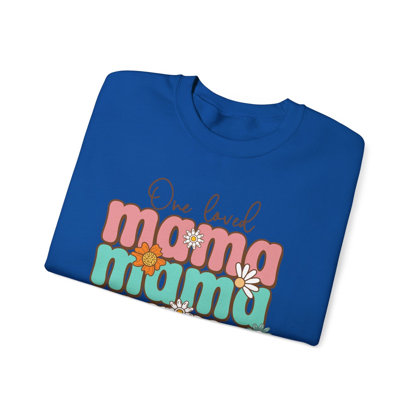🌼💖 One Loved Mama Sweatshirt – Retro Floral Motherhood Crewneck