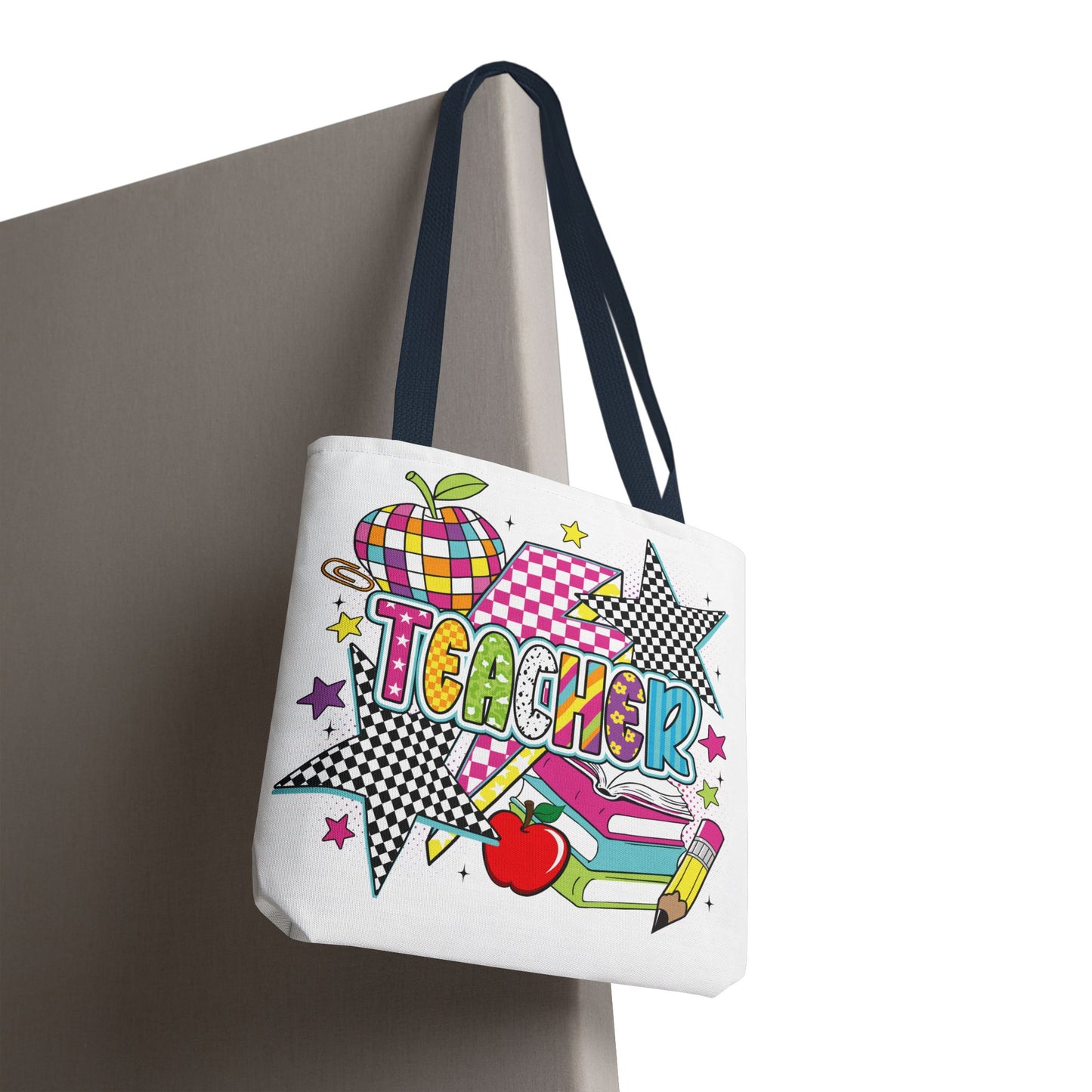 🌟 Bright Teacher Stars Tote – Bold Style for the Best in Class 🍎