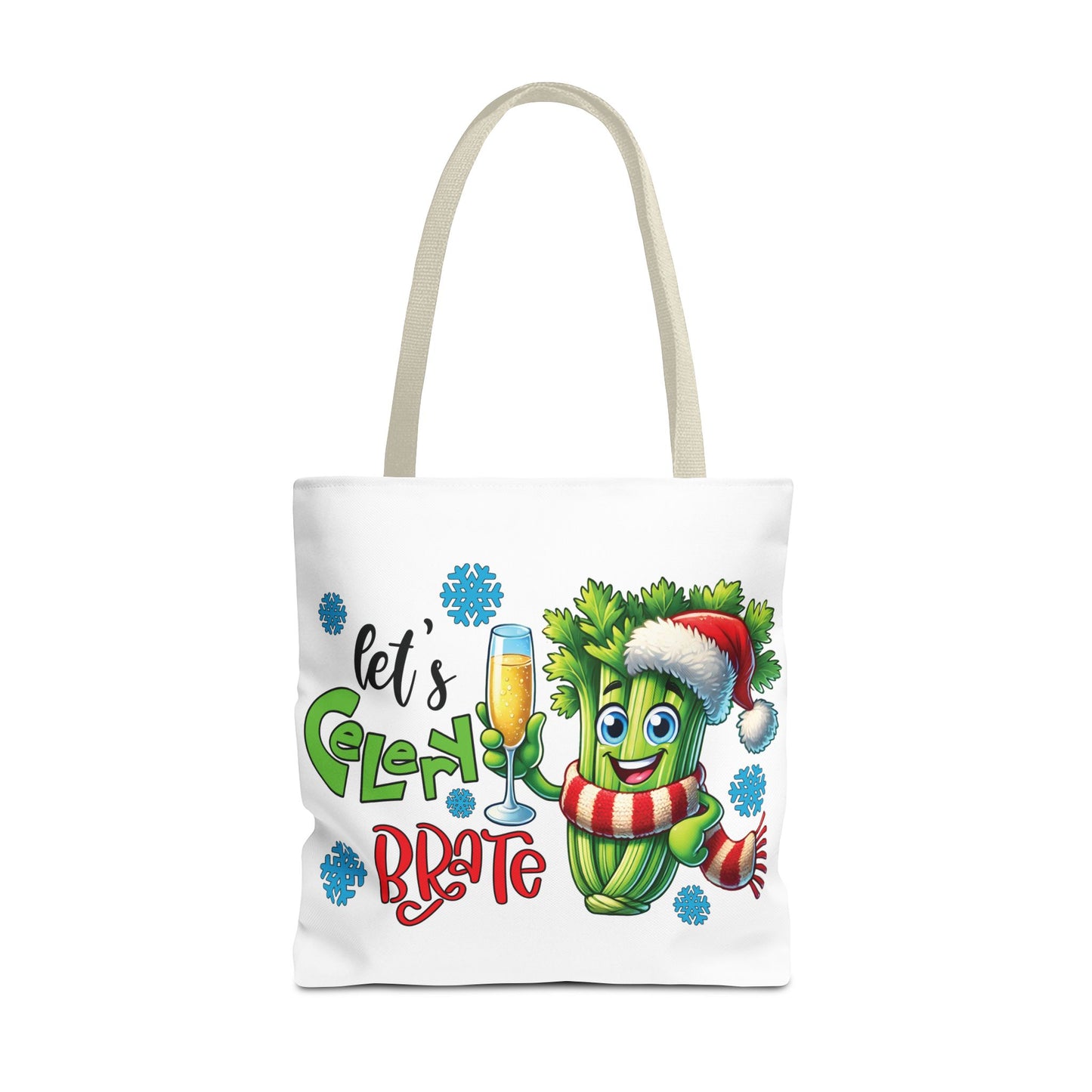 🥂 Let’s Celery-brate Christmas Tote Bag – Fun, Festive & Eco-Friendly 🎄