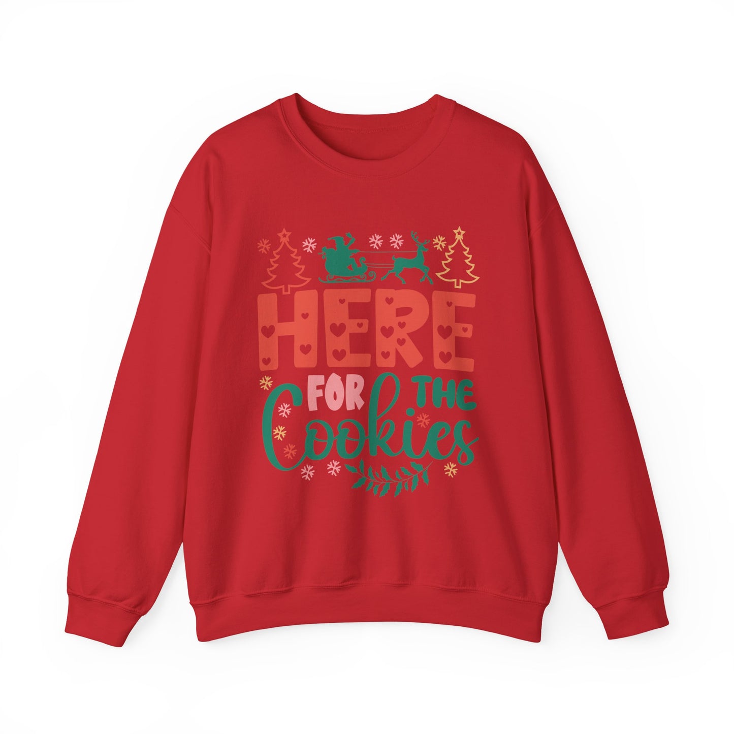 🎄🍪 Here For The Cookies Crewneck – Cute Holiday Baking Vibes