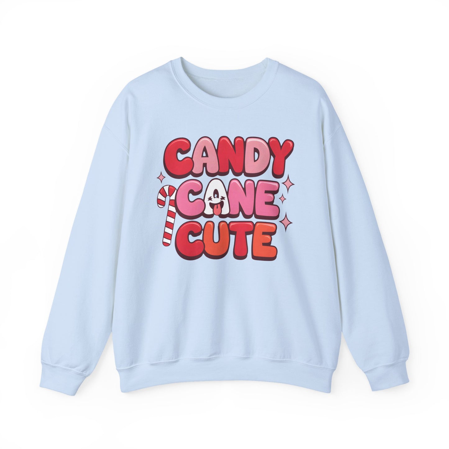 🎀🍭 Candy Cane Cute Women’s Christmas Sweatshirt – Soft, Cozy & Playful Holiday Style