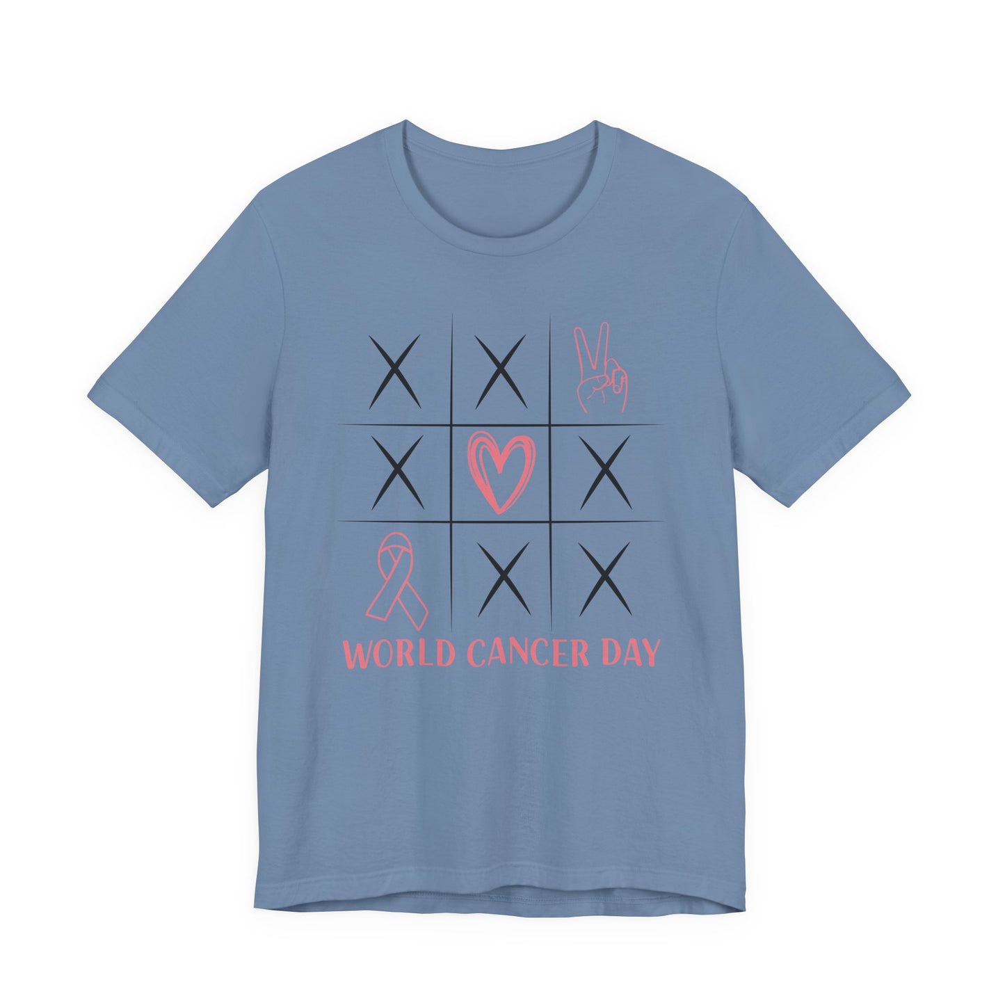 🎗️ World Cancer Day Awareness T-Shirt – Peace, Love & Hope 💕