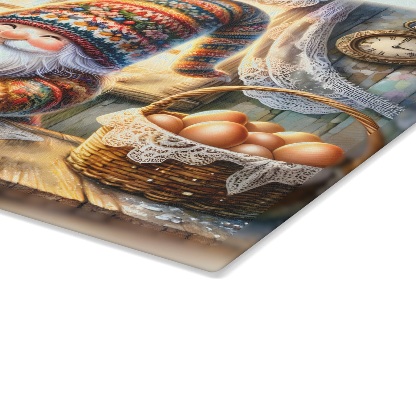 🍞🥚 Cozy Baking Gnome Cutting Board – Warm Country Charm for Your Kitchen