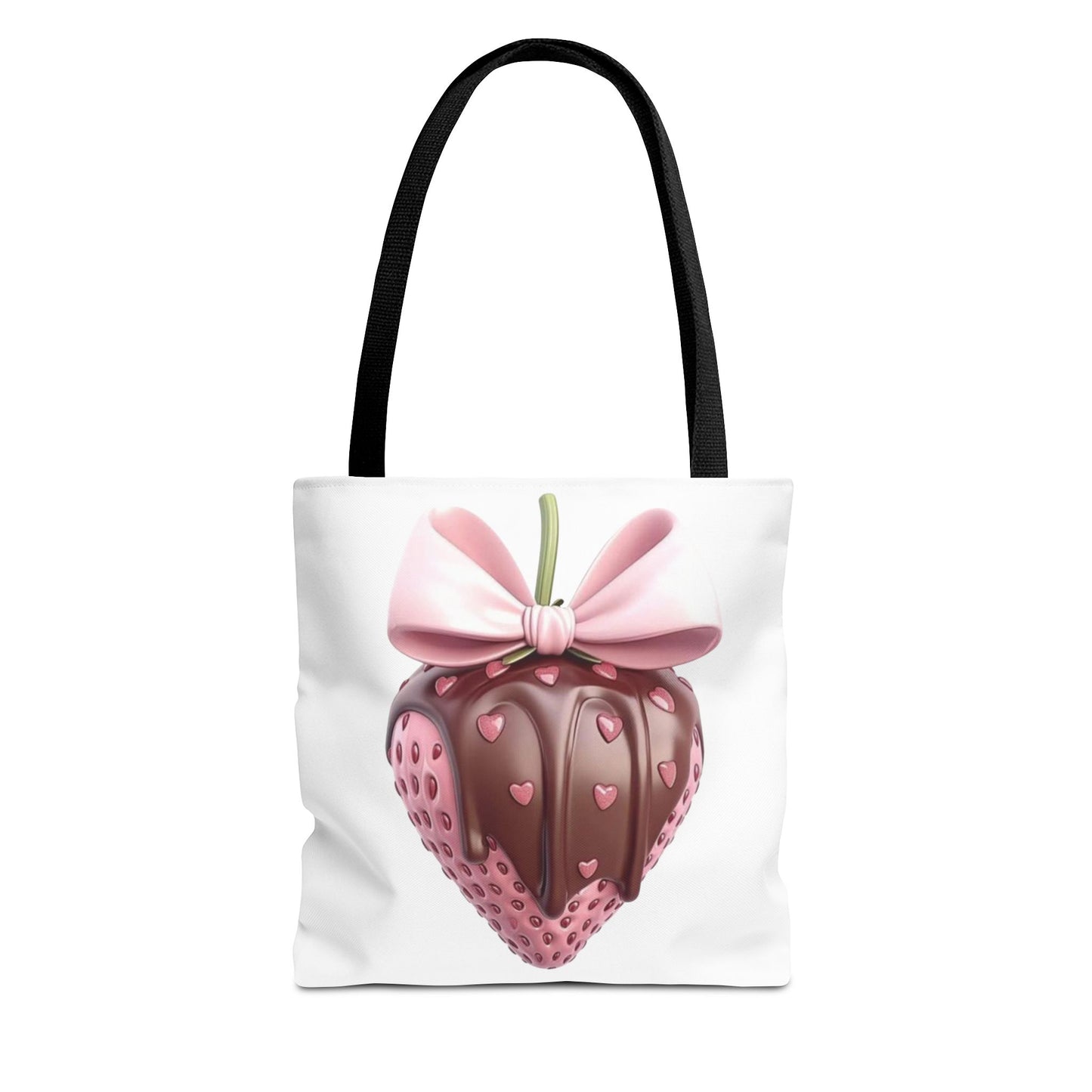 🍓 Chocolate-Dipped Strawberry Tote Bag – Sweet, Romantic & Practical 🍫