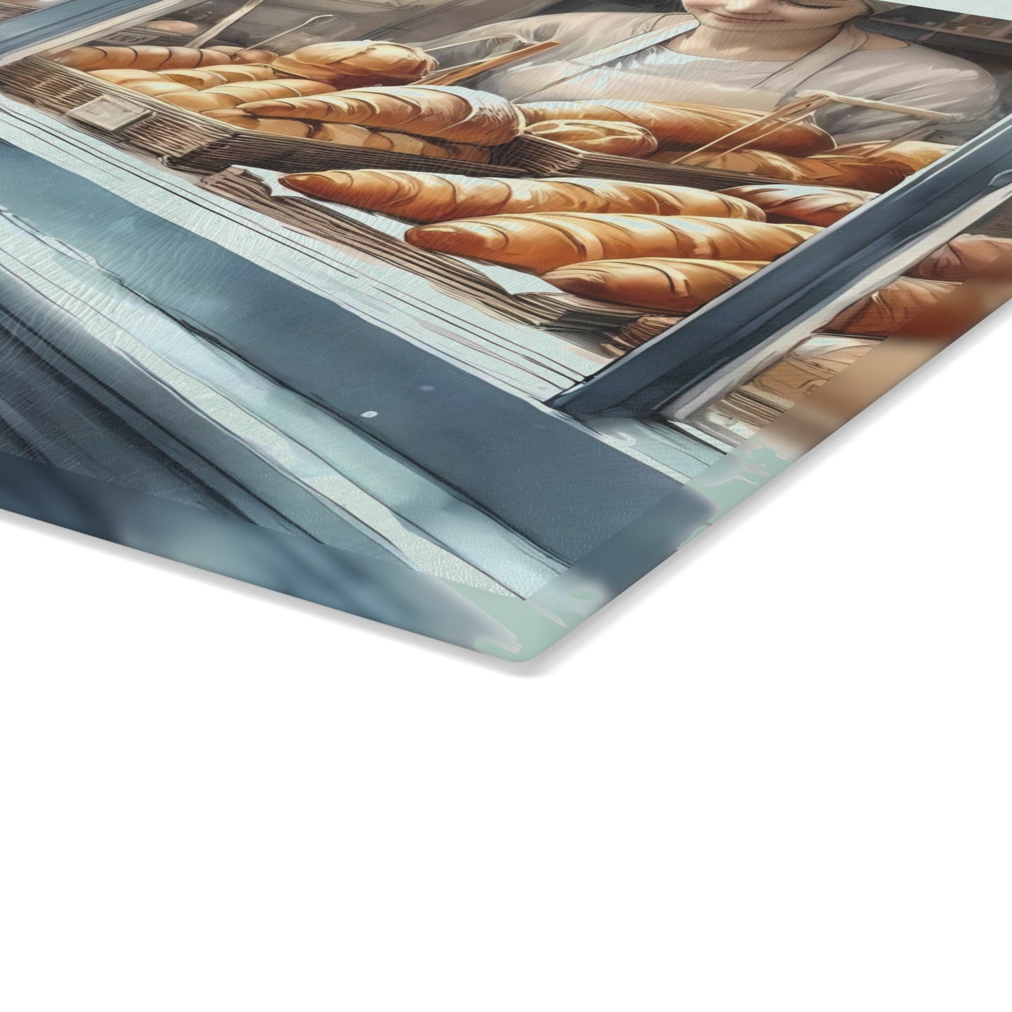 Bakery Scene Cutting Board, Terrier Dog Design, Dog Lover Gift, Baking Decor Bakery Lover Gift, Unique Kitchen Gift