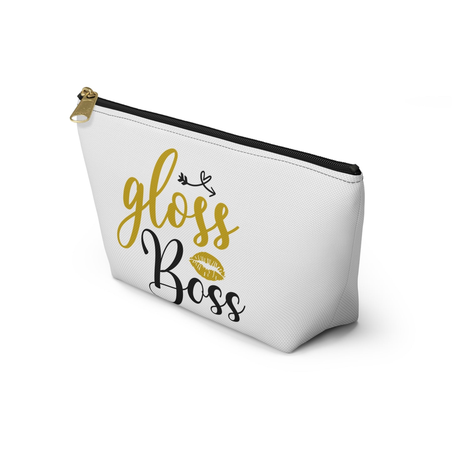 Accessory Pouch – "Gloss Boss" Yellow Makeup Bag