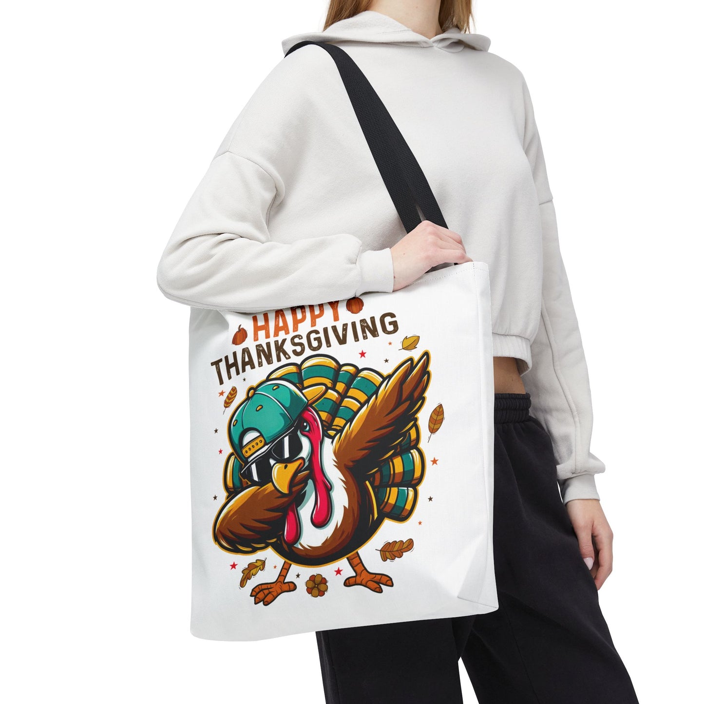 🦃 Dabbing Turkey Tote Bag – Thanksgiving Swagger with Holiday Humor