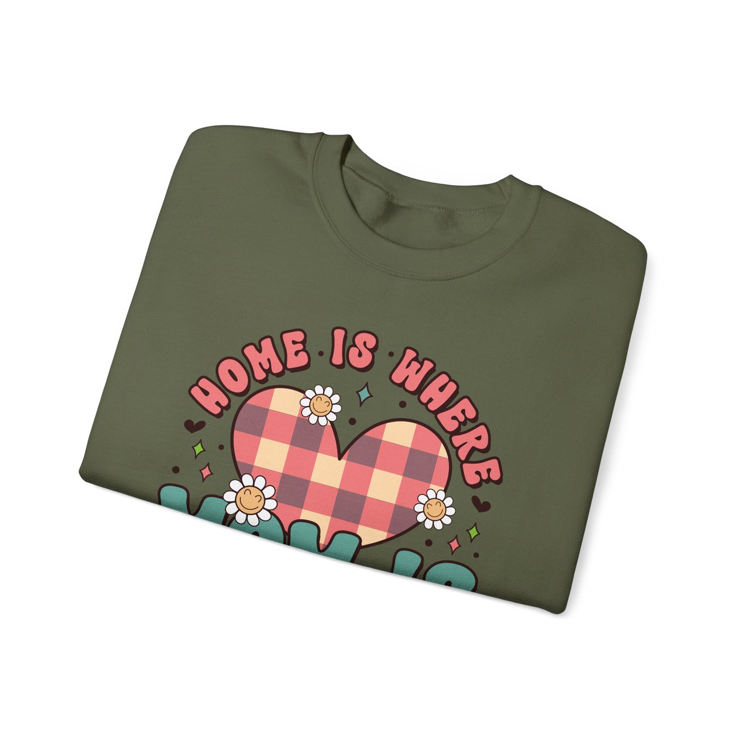 💖🏡 Home Is Where Mom Is Sweatshirt – Cozy Gift for Mothers