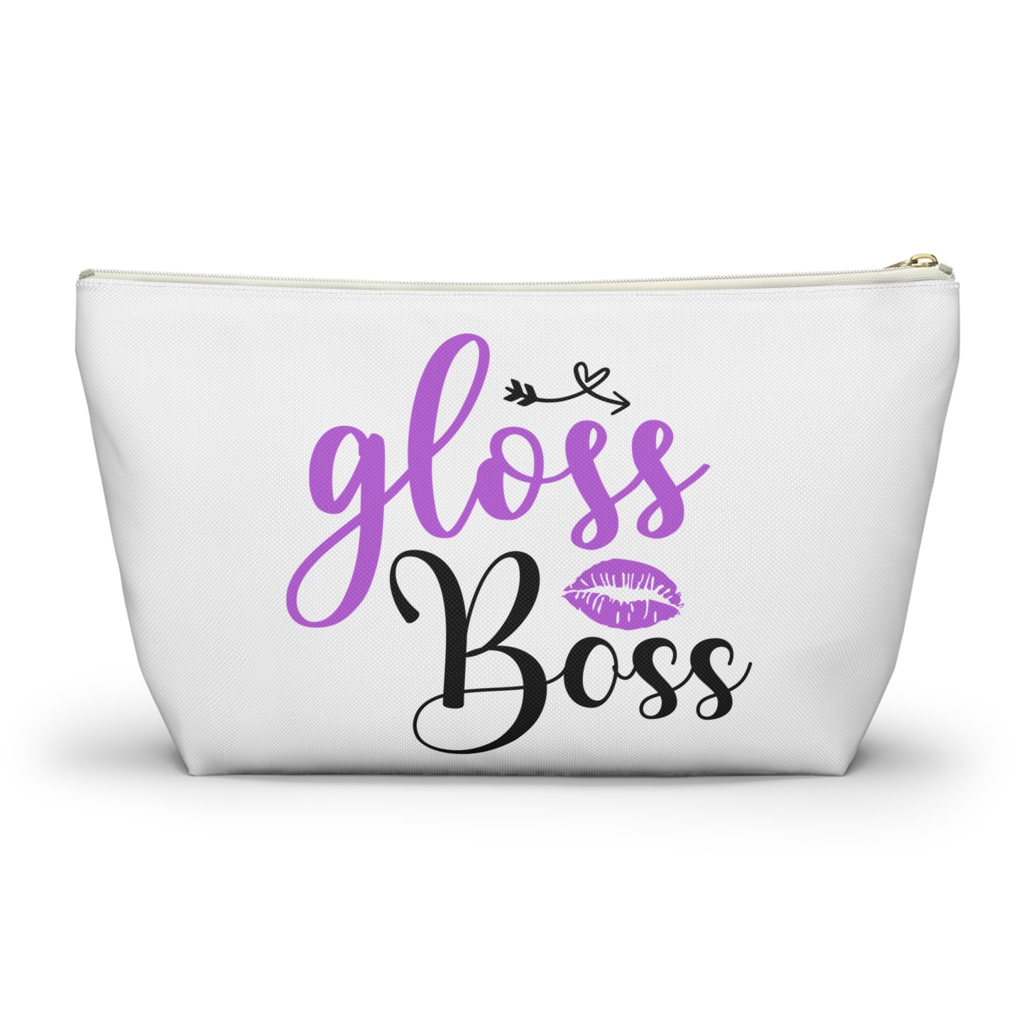 Accessory Pouch – "Gloss Boss" Purple Makeup Bag
