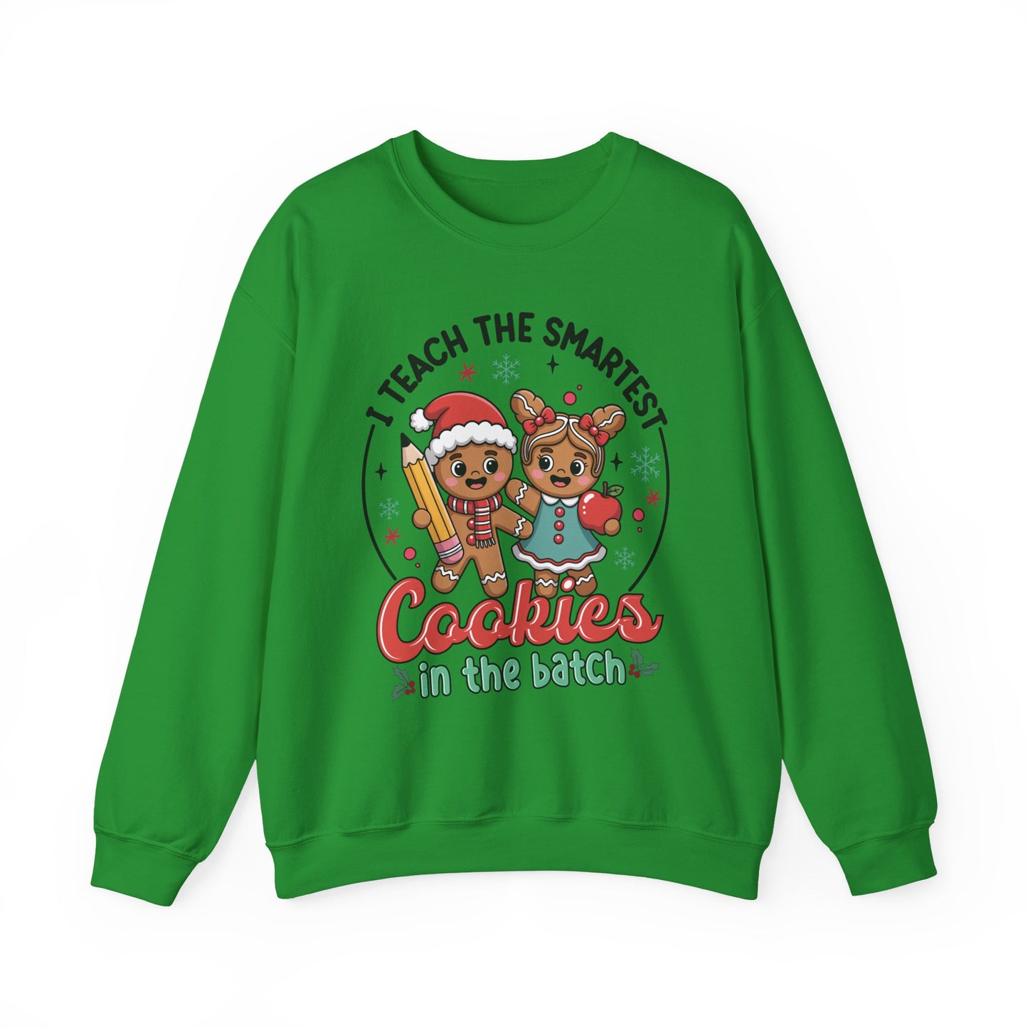 🍪✏️ Smartest Cookies Teacher Sweatshirt – Cute Gingerbread Classroom Vibes 🍎❄️
