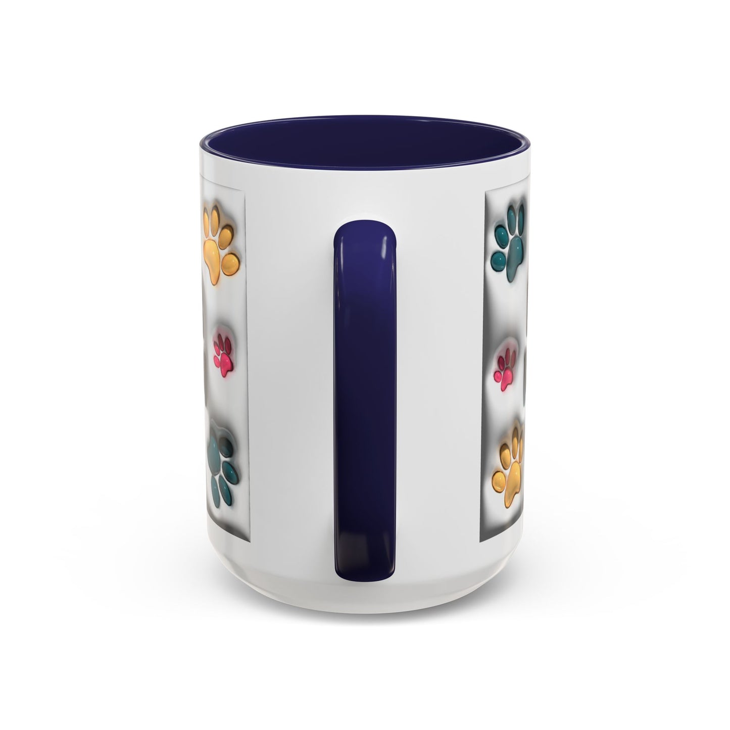 Dog Mom Accent Mug – Colorful Paw Print Cup for Proud Pet Parents
