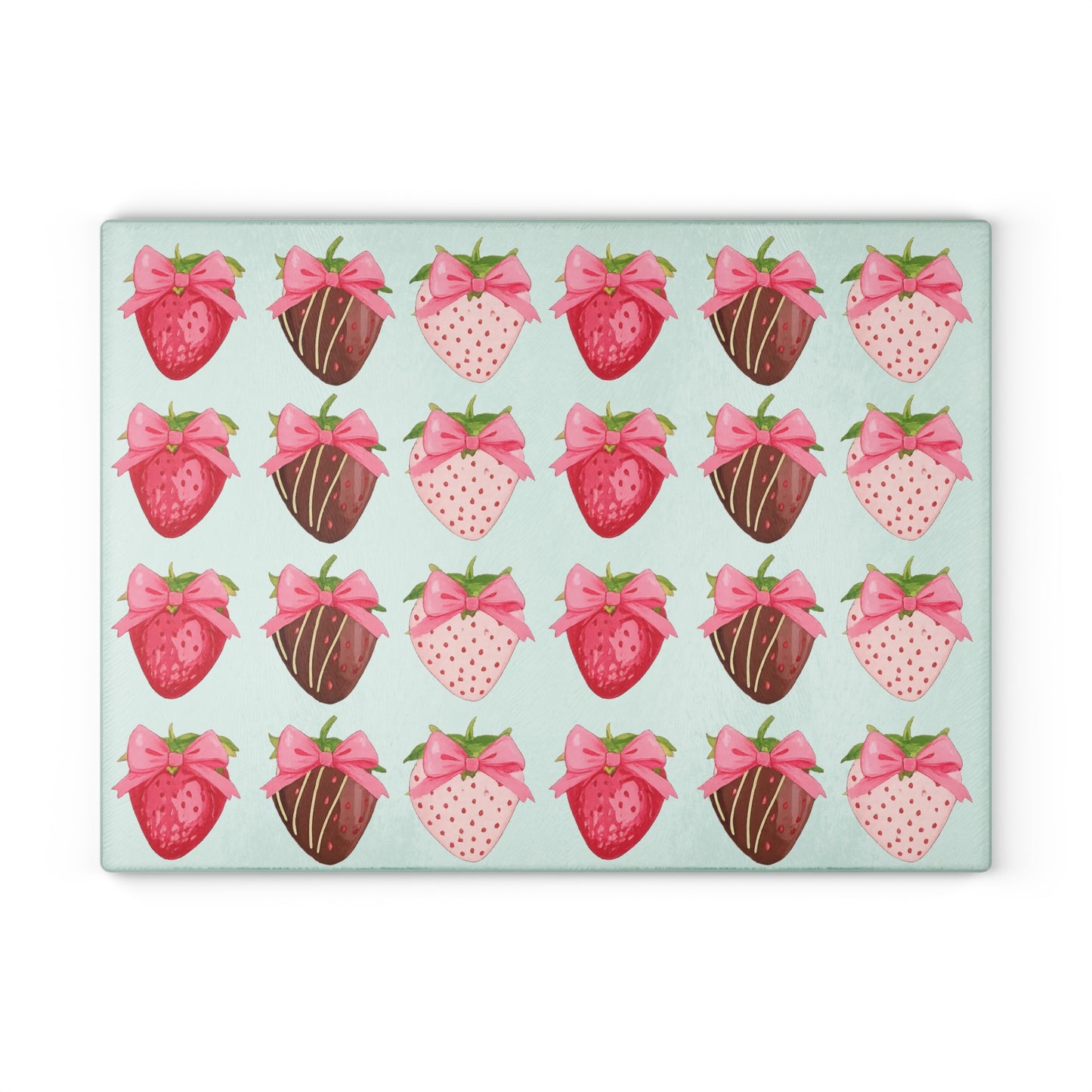 🍓 Chocolate-Covered Strawberry Bow Cutting Board – Sweet Elegance for Your Kitchen 🎀