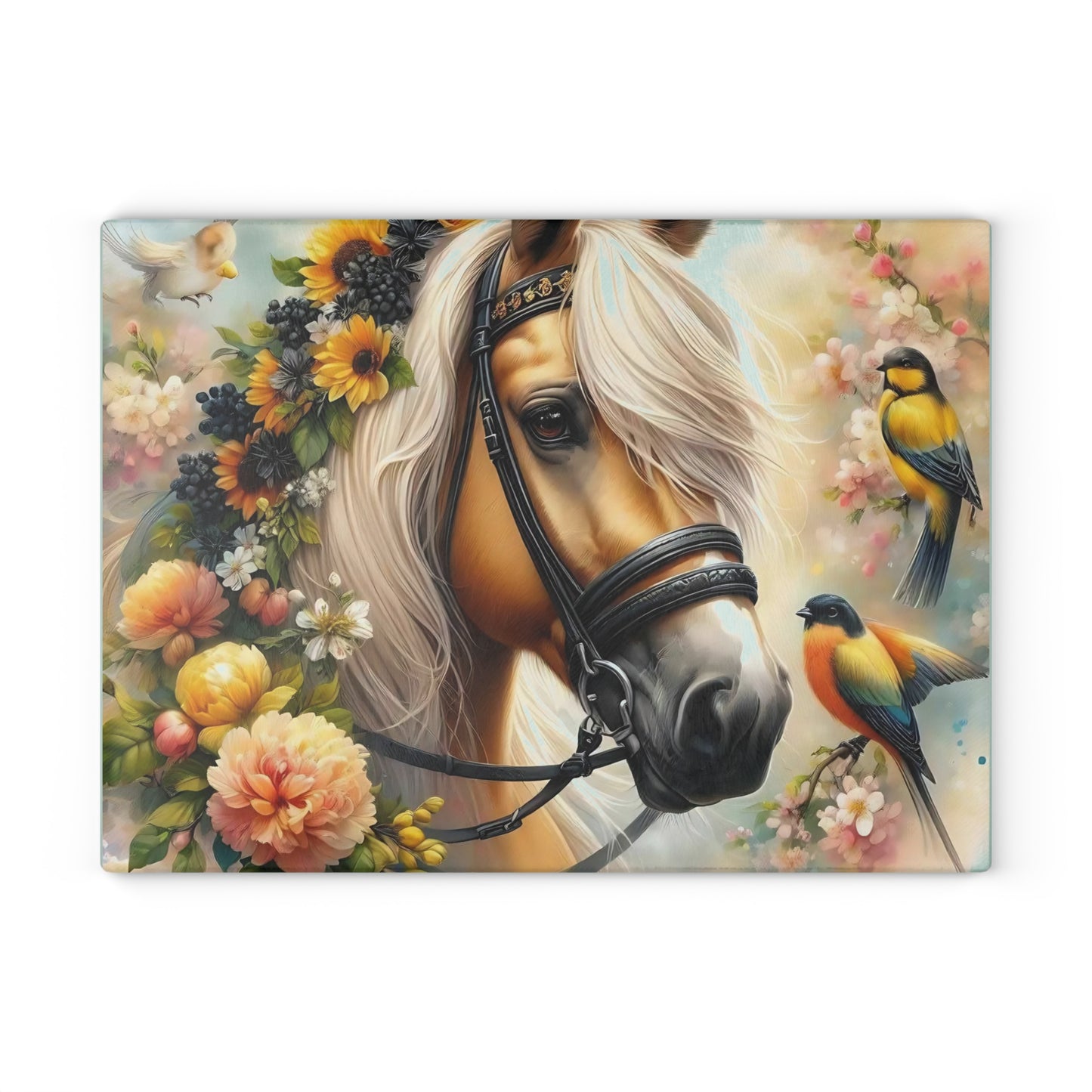 Tabla de cortar de caballo Tabla de cortar de vidrio templado Tabla de cortar de charcutería Tabla de cortar Regalo de inauguración de la casa Tabla de cortar personalizada