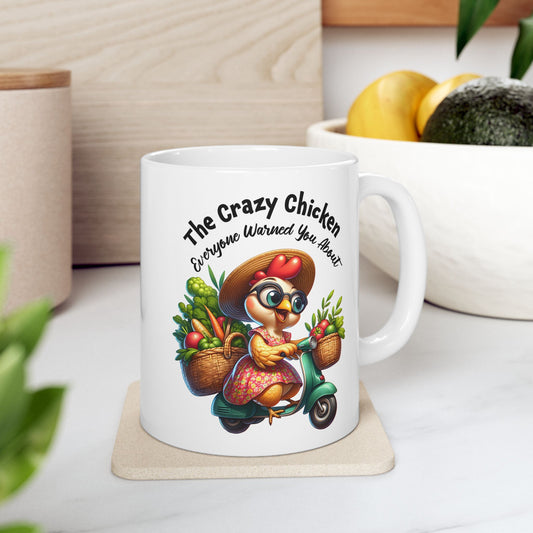 Pollito Veggie Amante de los Patinetes - Taza de Café con Pollito y Patinete 🛵🌽