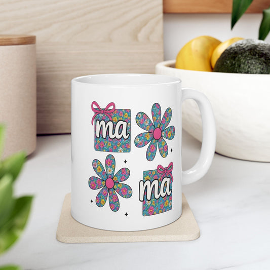 Taza con diseño floral para mamá: celebra a la hermosa mamá en tu vida