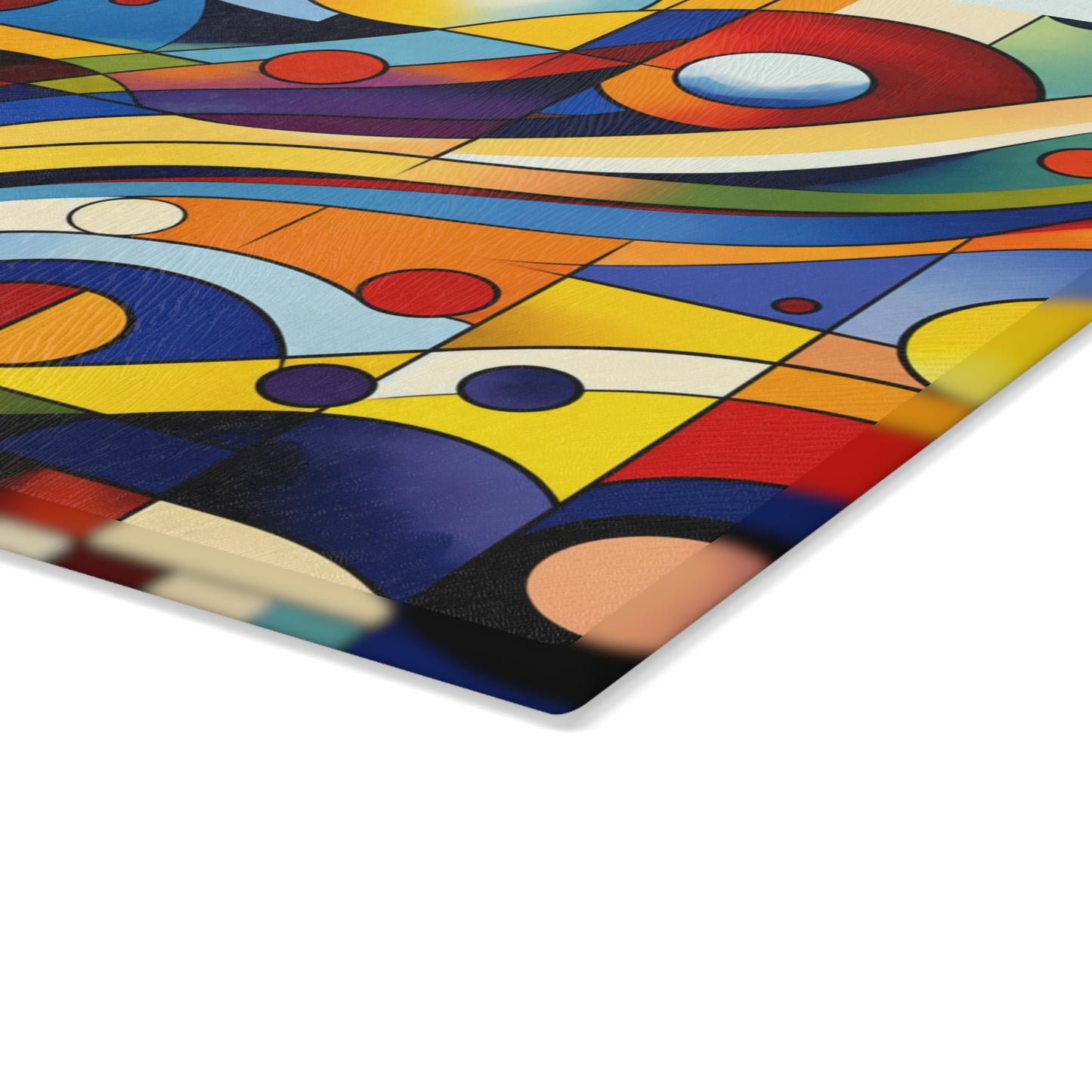 Modern Geometric Abstract Glass Cutting Board