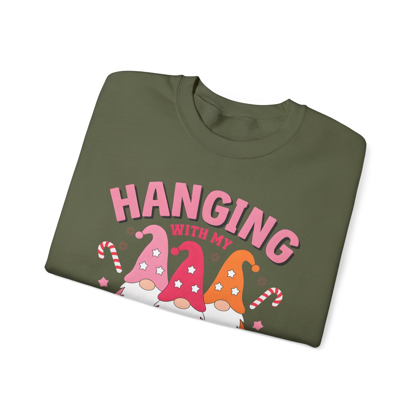 🎀 Hanging With My Gnomies Women’s Sweatshirt – Cute Holiday Matching Vibes