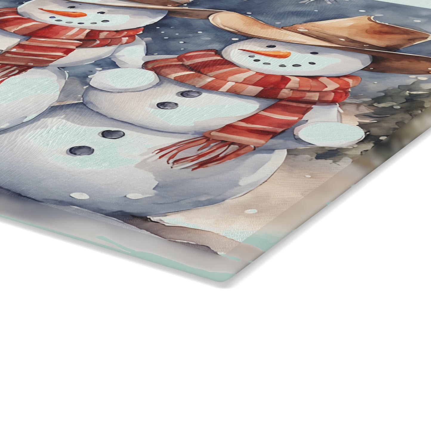 ⛄🤠 Cowboy Snowmen Cutting Board – Western Whimsy for Your Holiday Kitchen