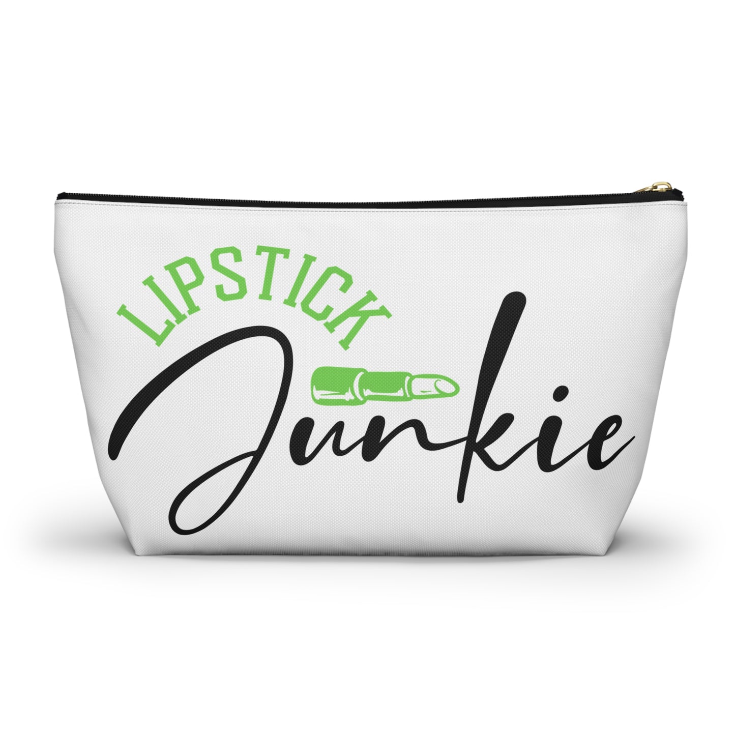 Accessory Pouch – "Lipstick Junkie" Green Makeup Bag