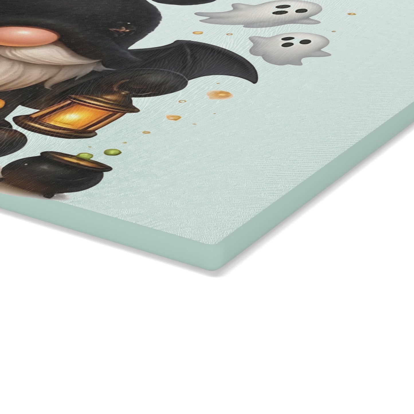 🎃🧙‍♂️ Spooky Halloween Gnome Cutting Board – Haunted Kitchen Décor with Ghosts & Lanterns 👻🕯️