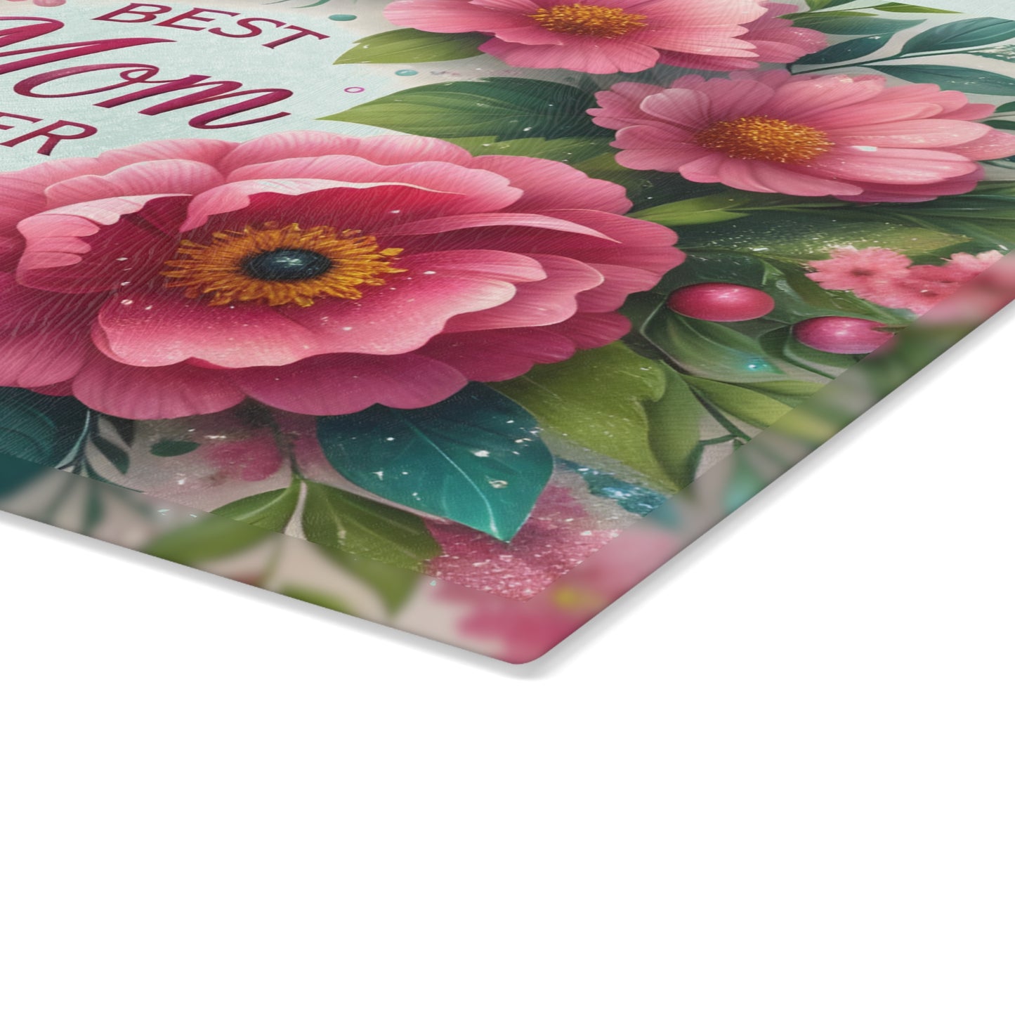 🌸 Best Mom Ever Floral Cutting Board – Elegant Gift for Her 🌼