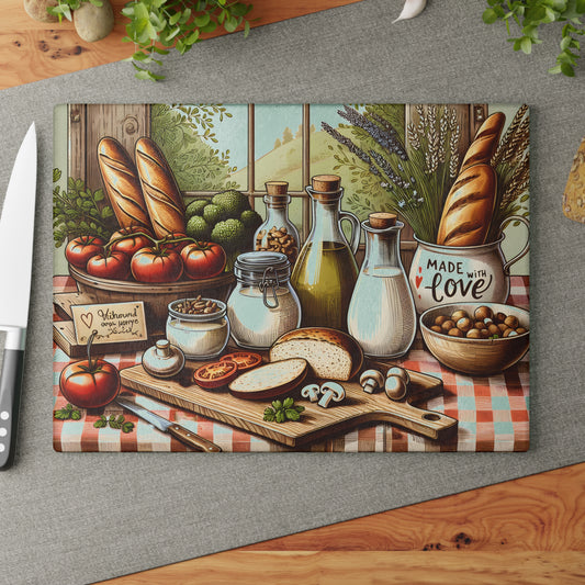 🍞 Farm Fresh Kitchen Cutting Board – Rustic Charm for Your Culinary Space