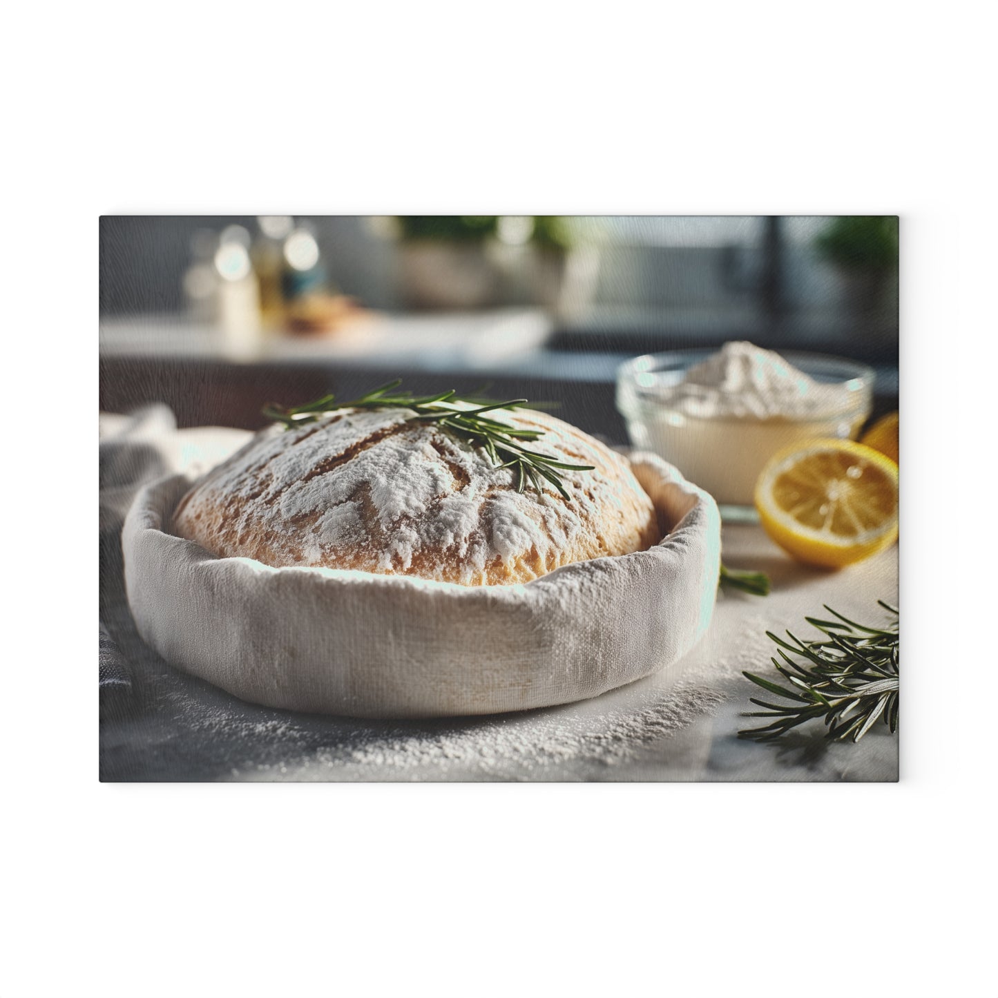 🍋🌿 Rustic Kitchen Bread & Herbs Cutting Board – Freshly Baked Charm for Your Kitchen 🍞