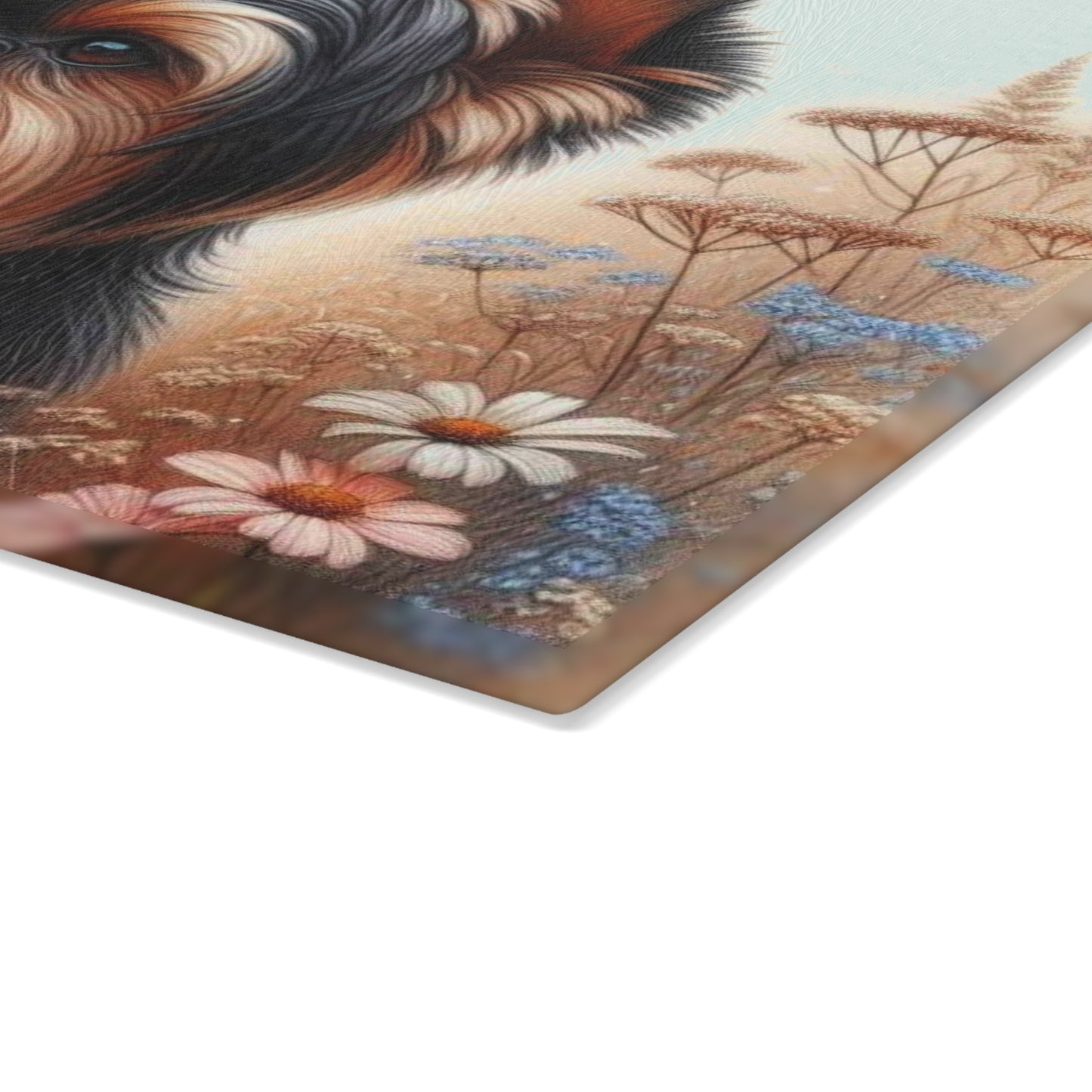 Yorkshire Terrier, tabla de cortar, regalo para amantes de los perros, vidrio templado, regalo de inauguración de la casa, tabla de charcutería, regalo único, regalo de chef