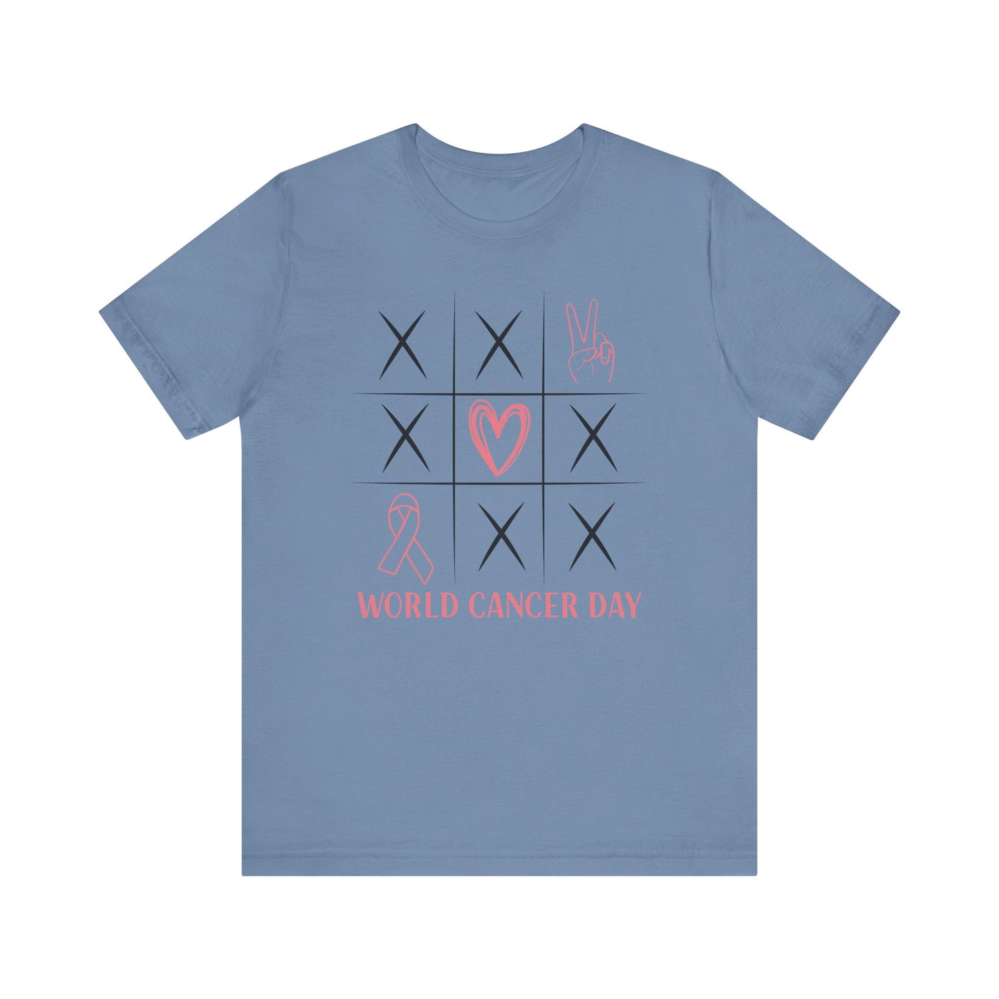 🎗️ World Cancer Day Awareness T-Shirt – Peace, Love & Hope 💕