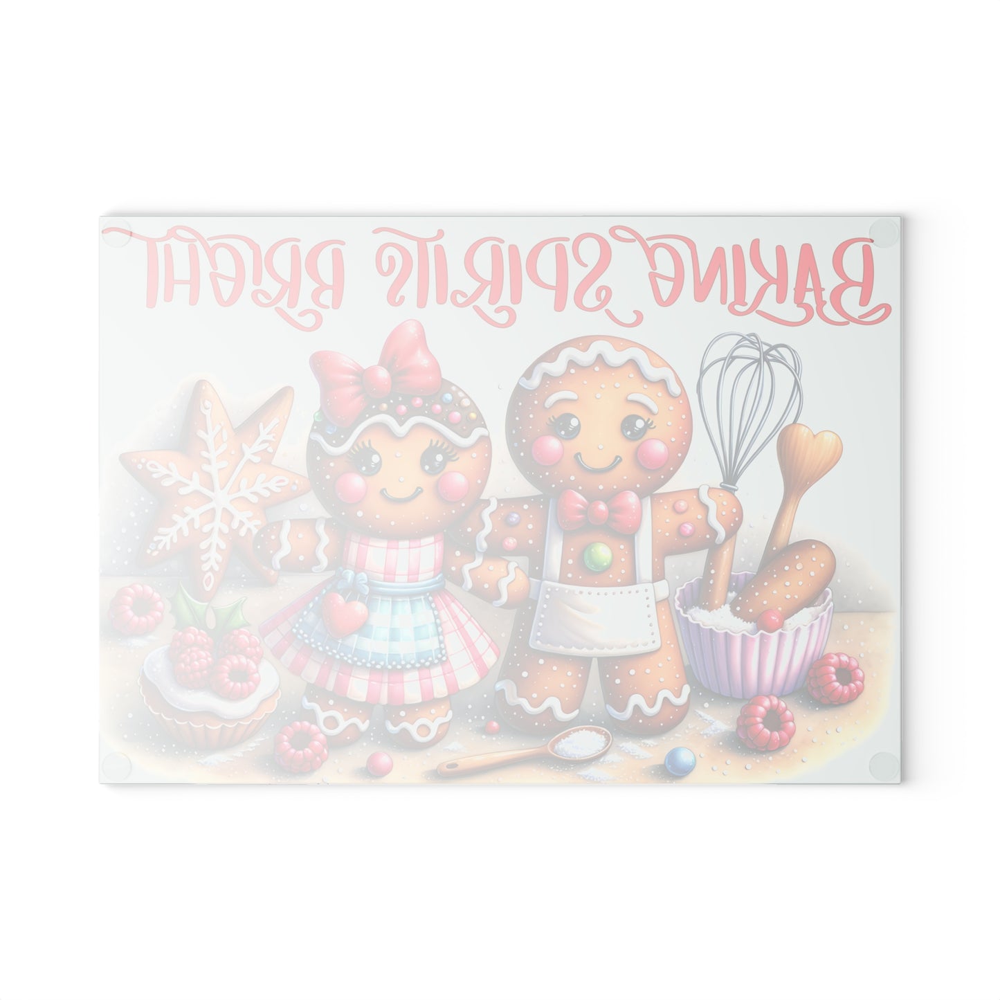 🍪✨ Baking Spirits Bright Gingerbread Couple Cutting Board ✨🍪
