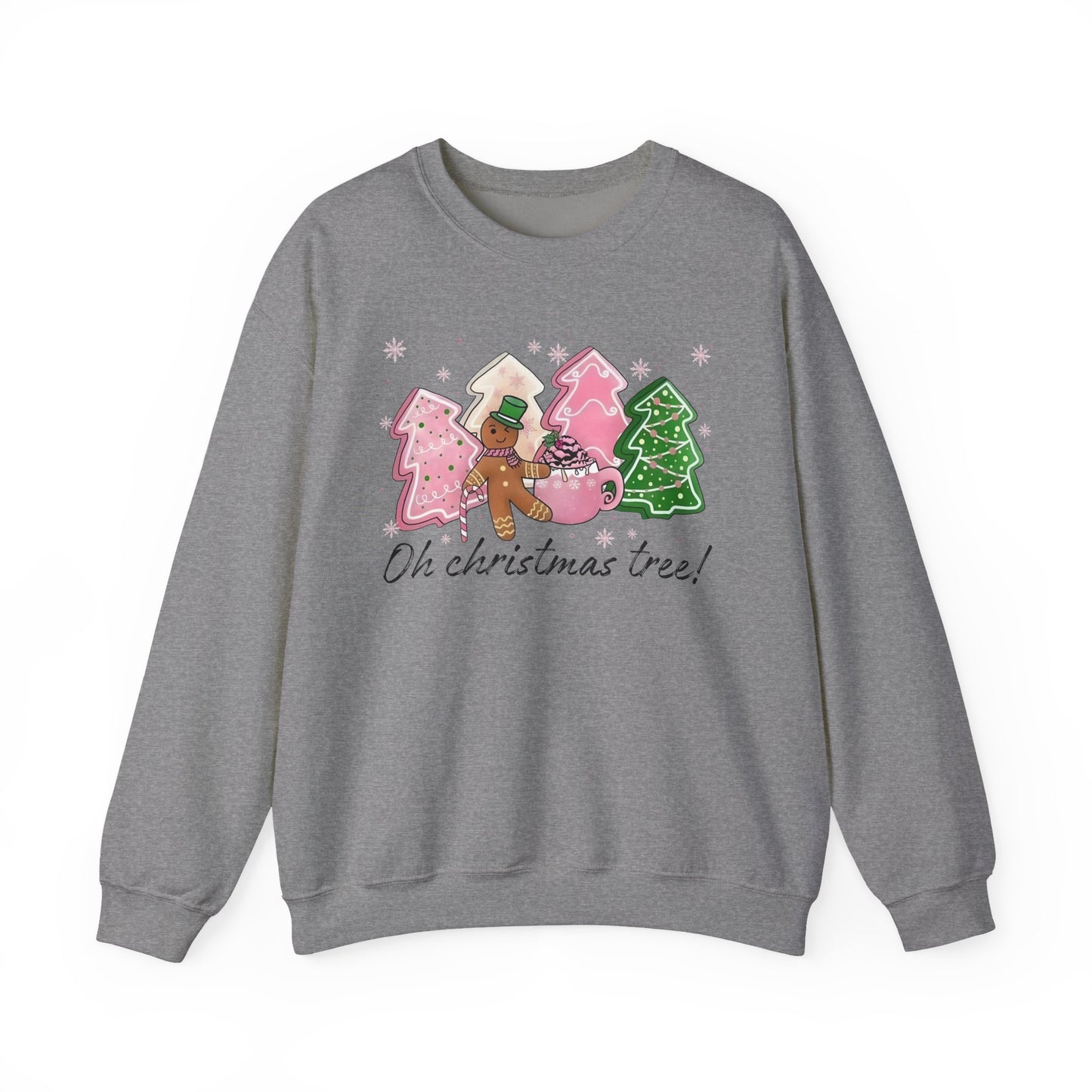 🎄🍪 Oh Christmas Tree! Gingerbread & Cocoa Crewneck – Sweet Holiday Cookie Lover Gift